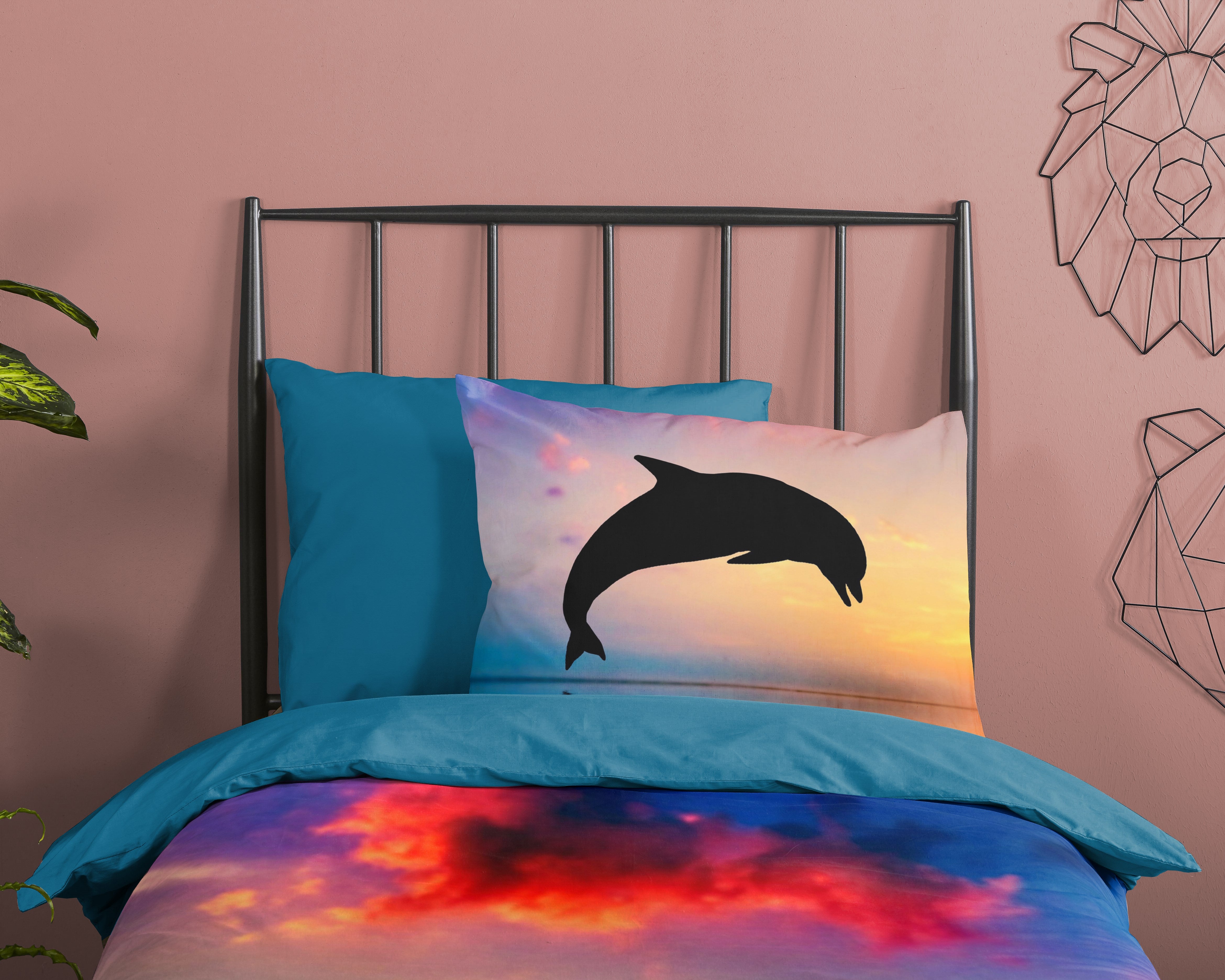 Good Morning Dekbedovertrek Katoen Dolphin Multi
