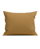 Yellow kussensloop Percale Cognac Brown percale