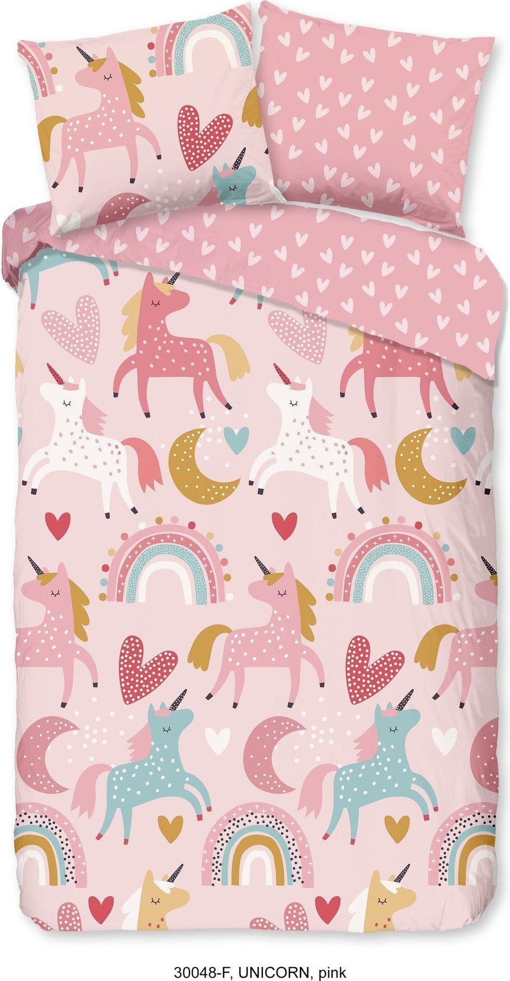Good Morning Bettbezug, Flanell, Einhorn, Rosa