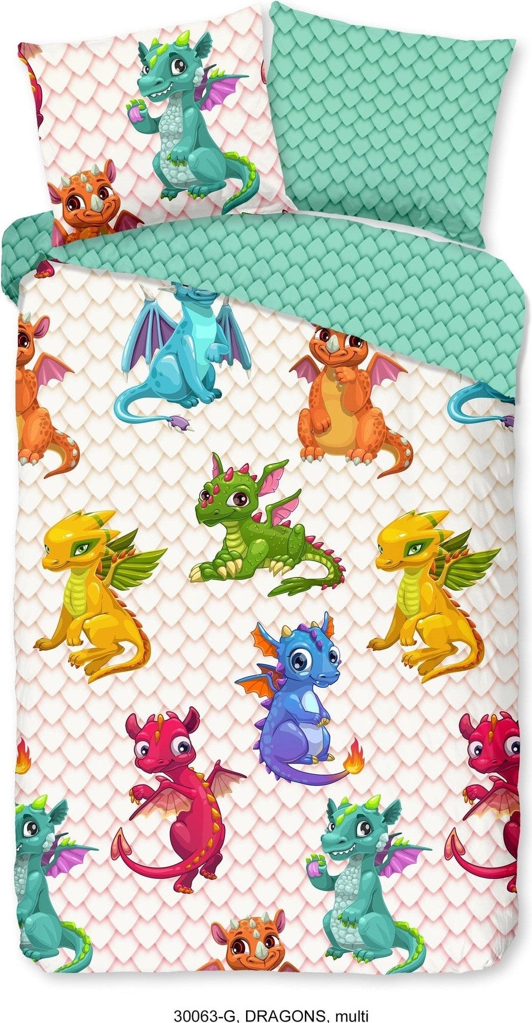 Good Morning Bettbezug Baumwolle Drachen Multi