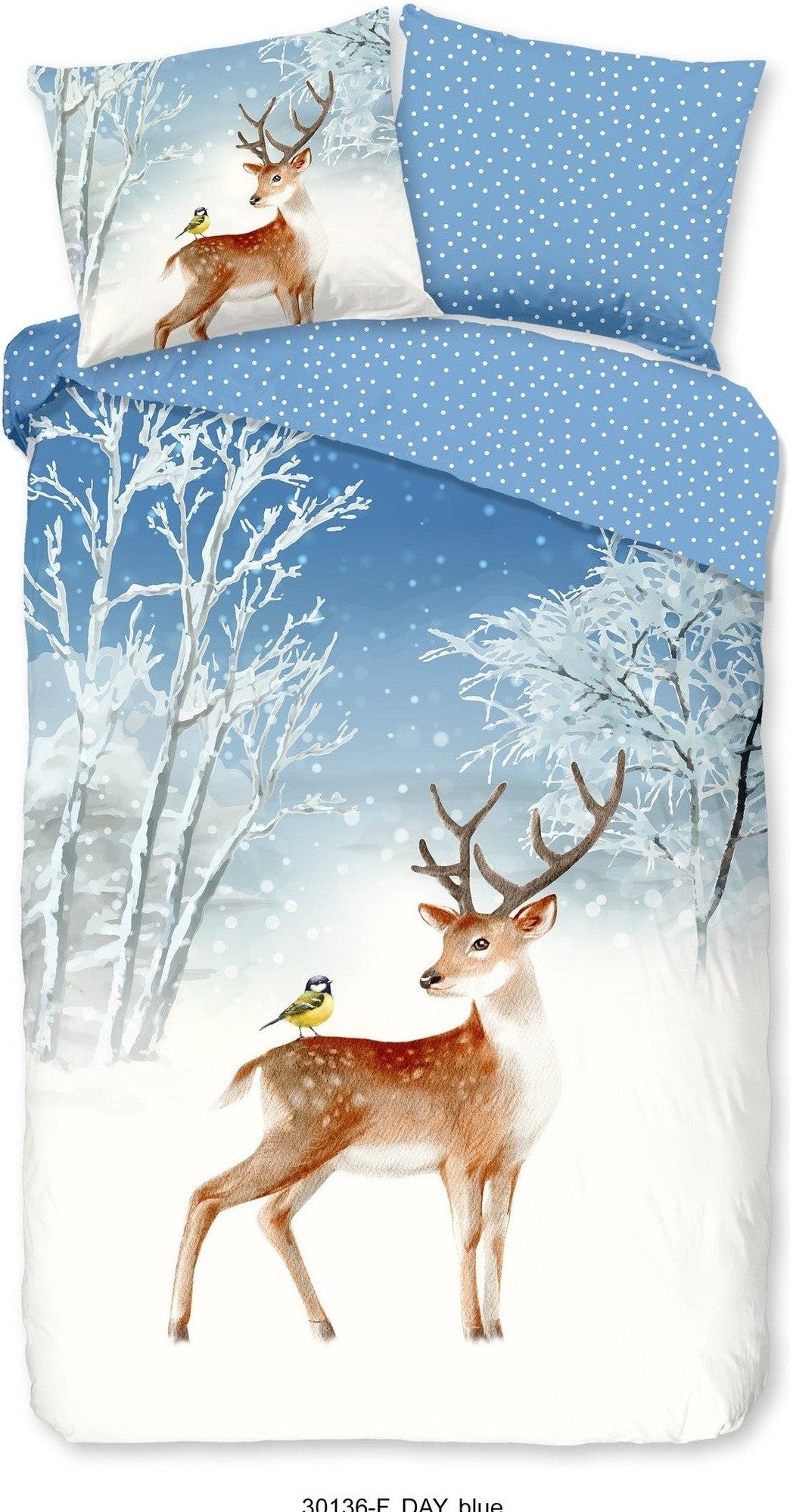 Good Morning Housse de Couette Flanelle Jour Bleu