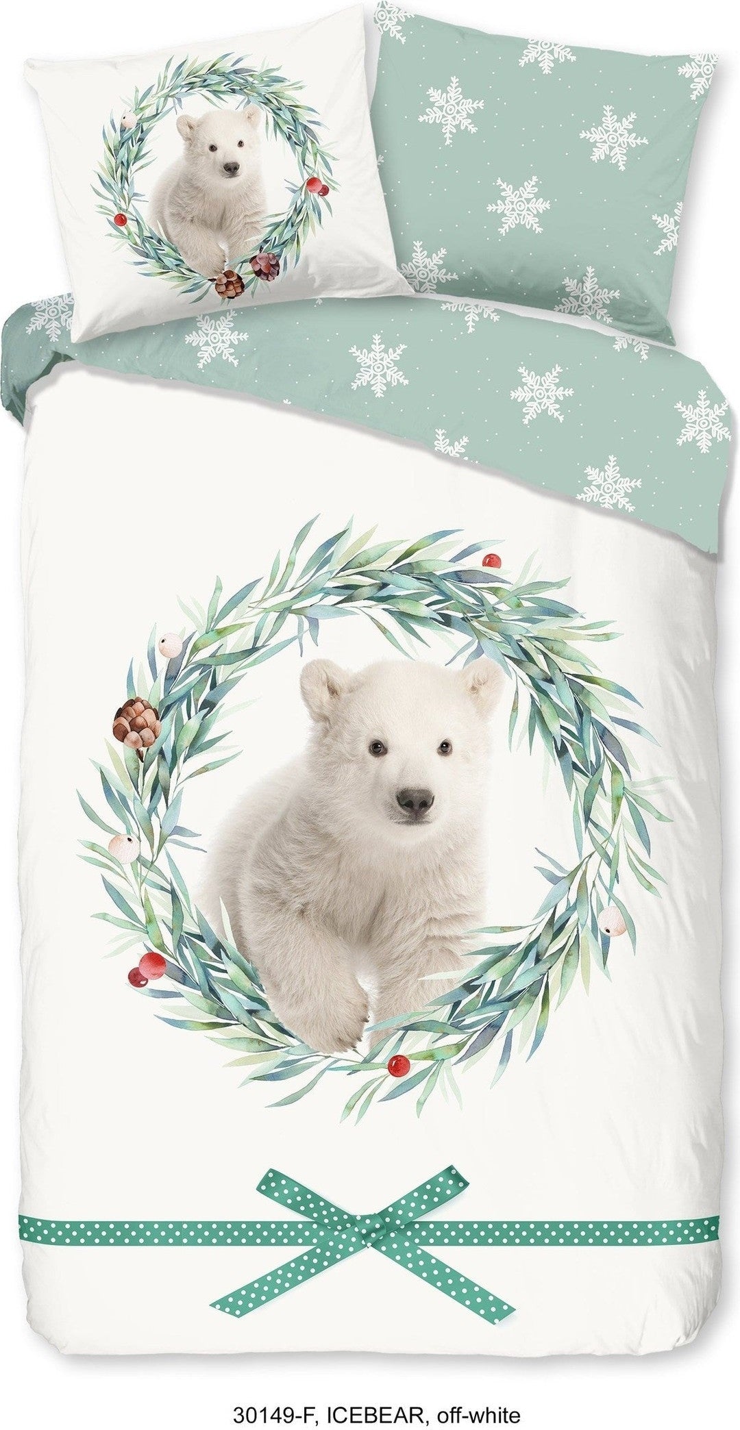 Good Morning Housse de couette Flanelle Icebear Ecru