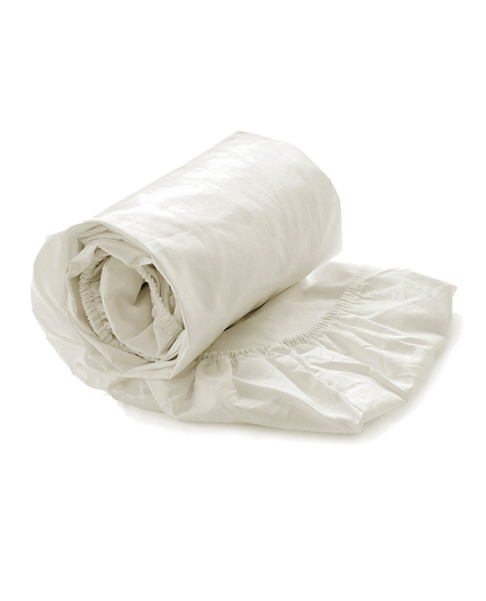 Yellow hoeslaken Percale Off white katoen percale