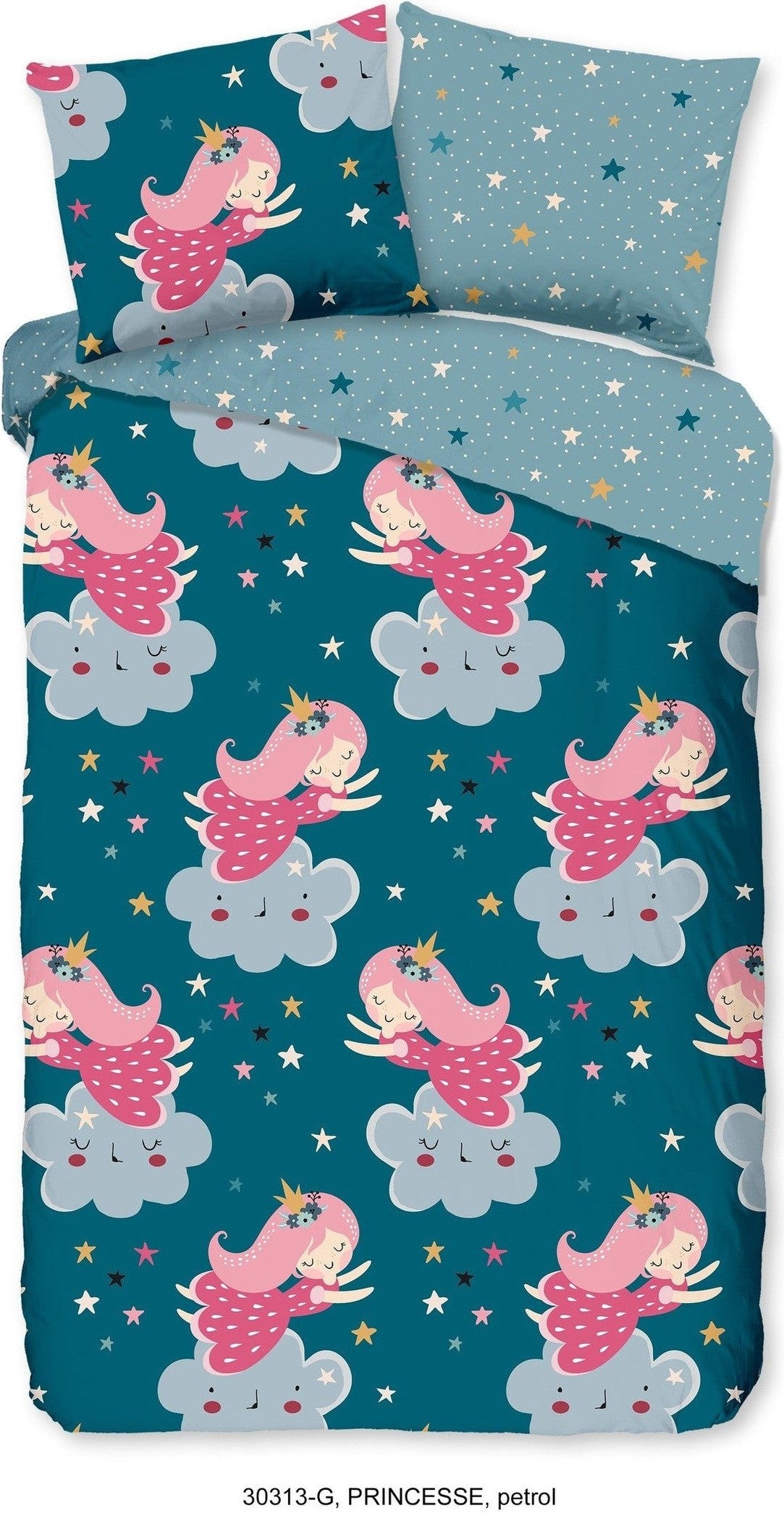 Good Morning Bettbezug Baumwolle Princesse Petrol
