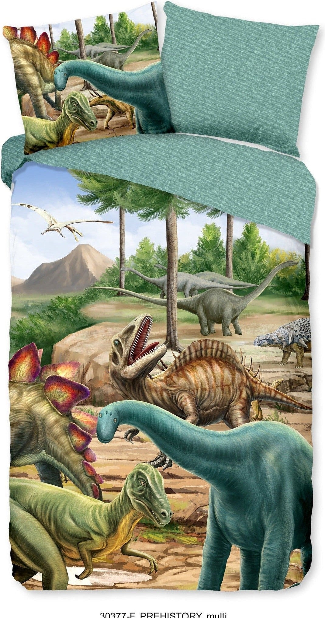 Good Morning Housse de couette Flanelle Préhistoire Multi