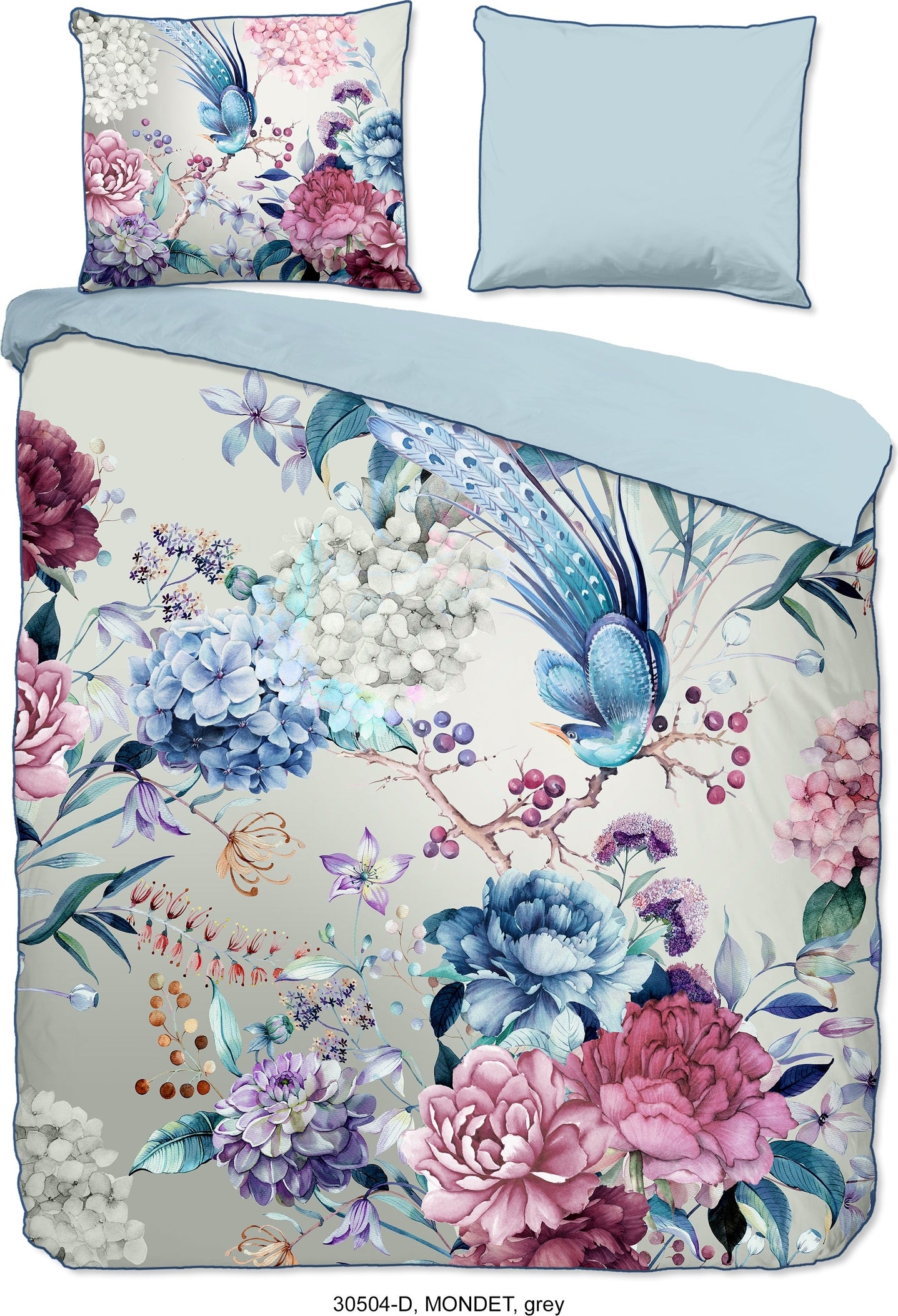 Descanso Dekbedovertrek Satijn Mondet - Grey