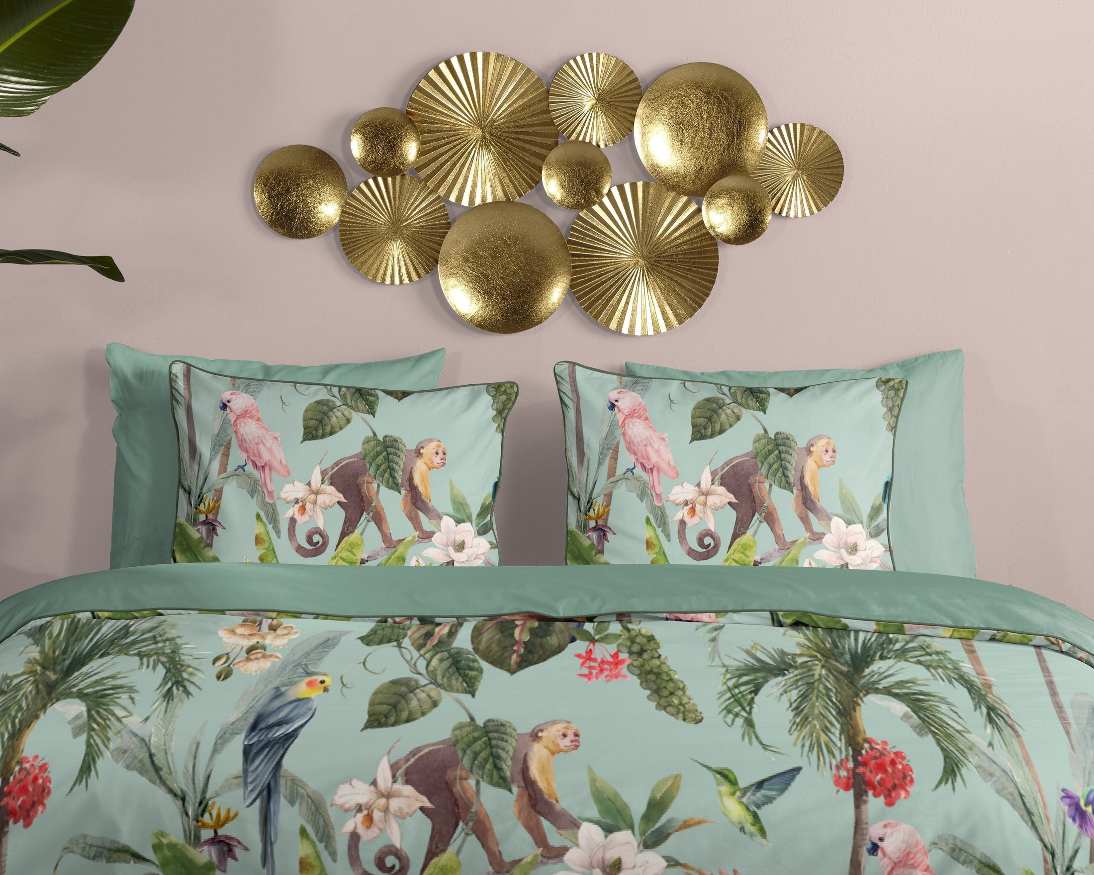 Descanso Dekbedovertrek Satijn Ignadi - Green