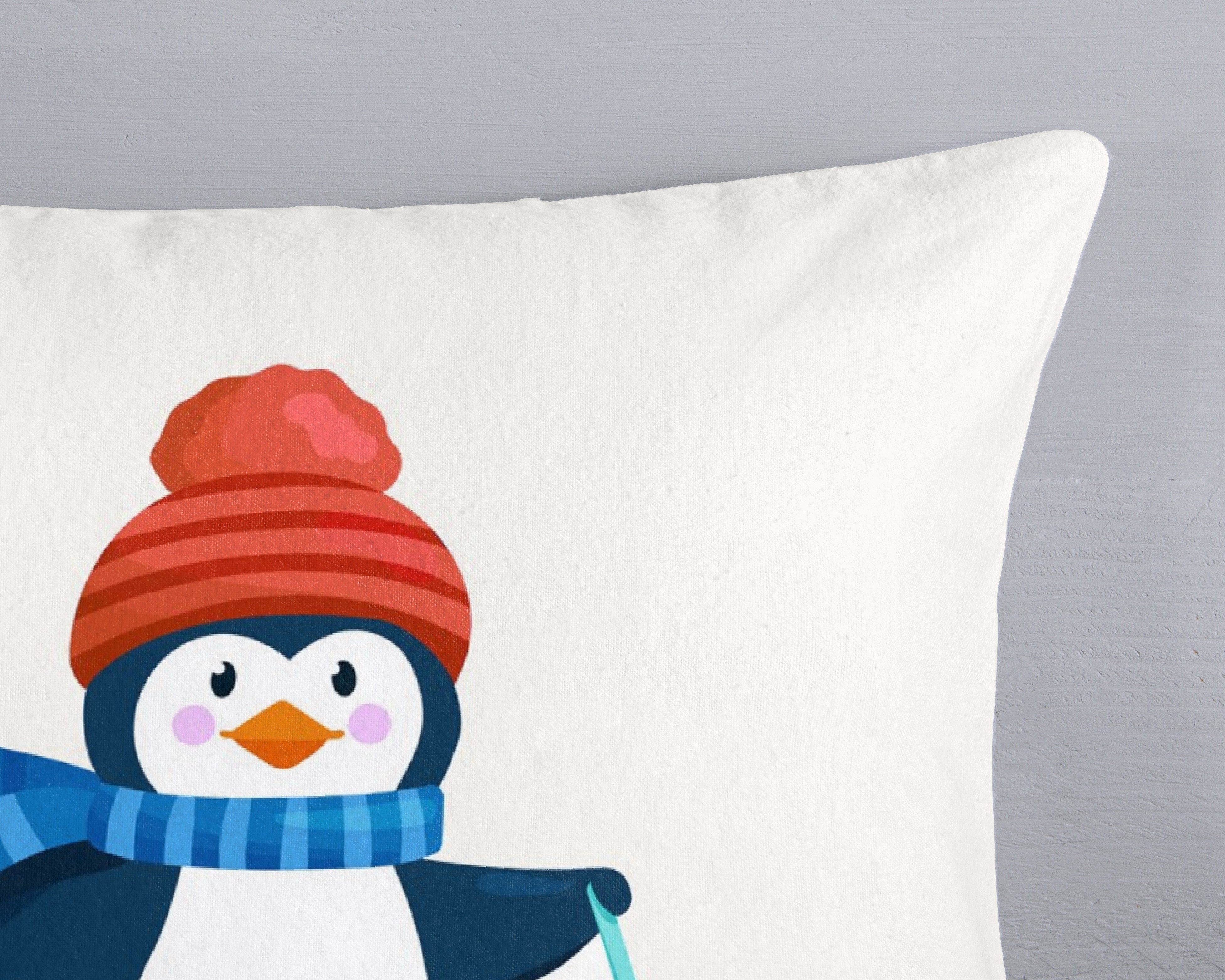 Good Morning Housse de Couette Flanelle Pingouins Multi