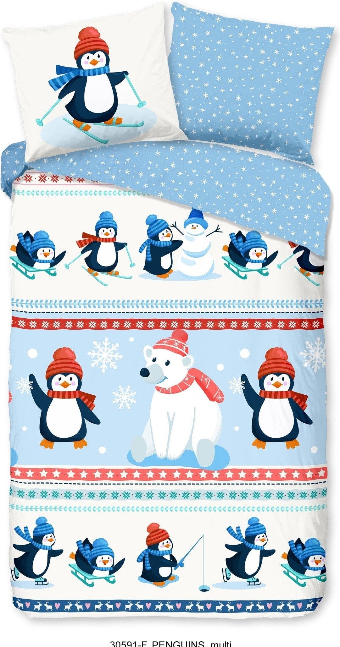 Good Morning Bettbezug Flanell Pinguine Multi