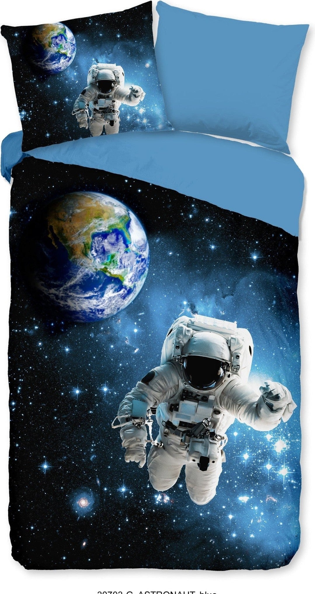 Good Morning Dekbedovertrek Katoen Astronaut Blauw