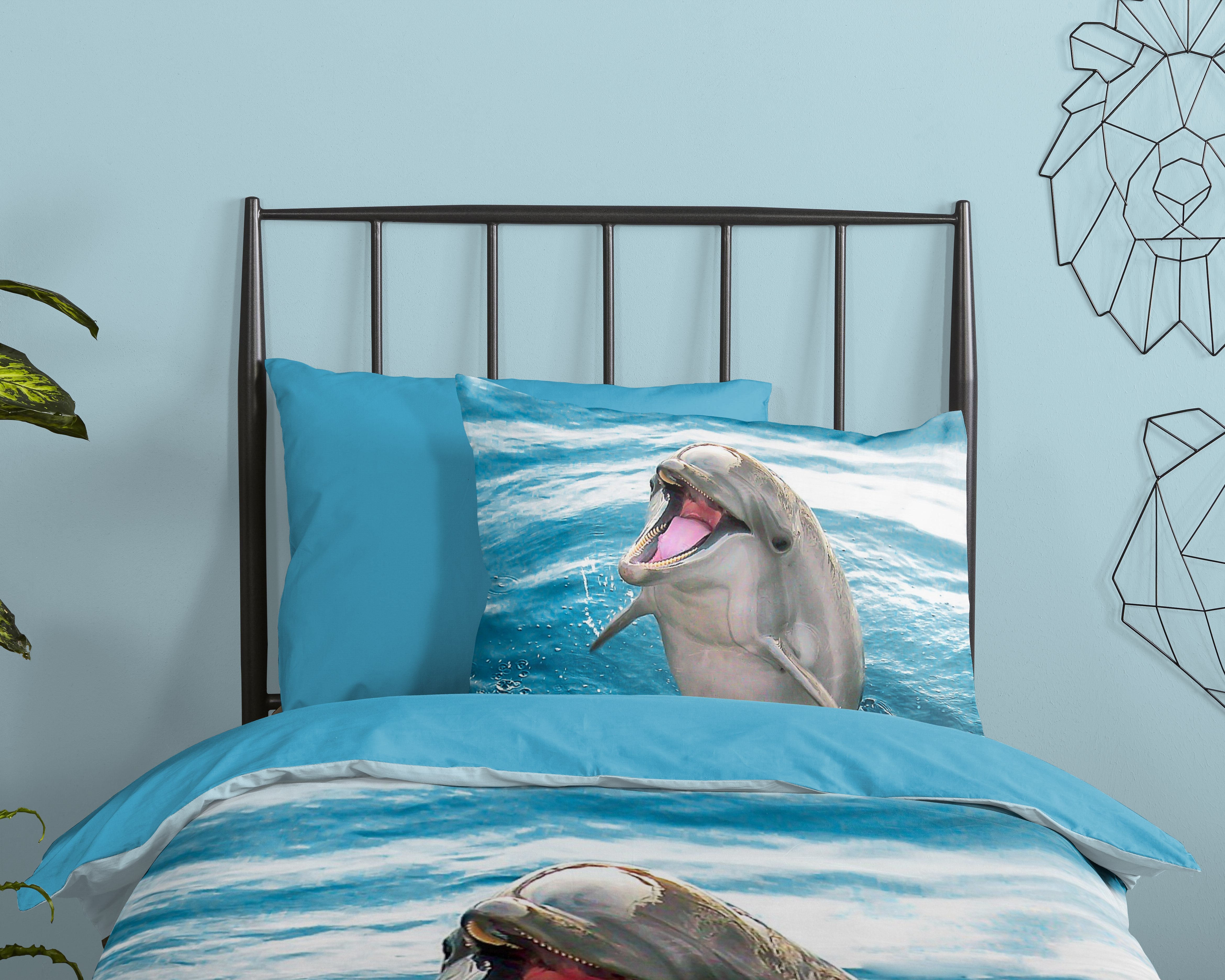 Good Morning Bettbezug Baumwolle Jump Blue