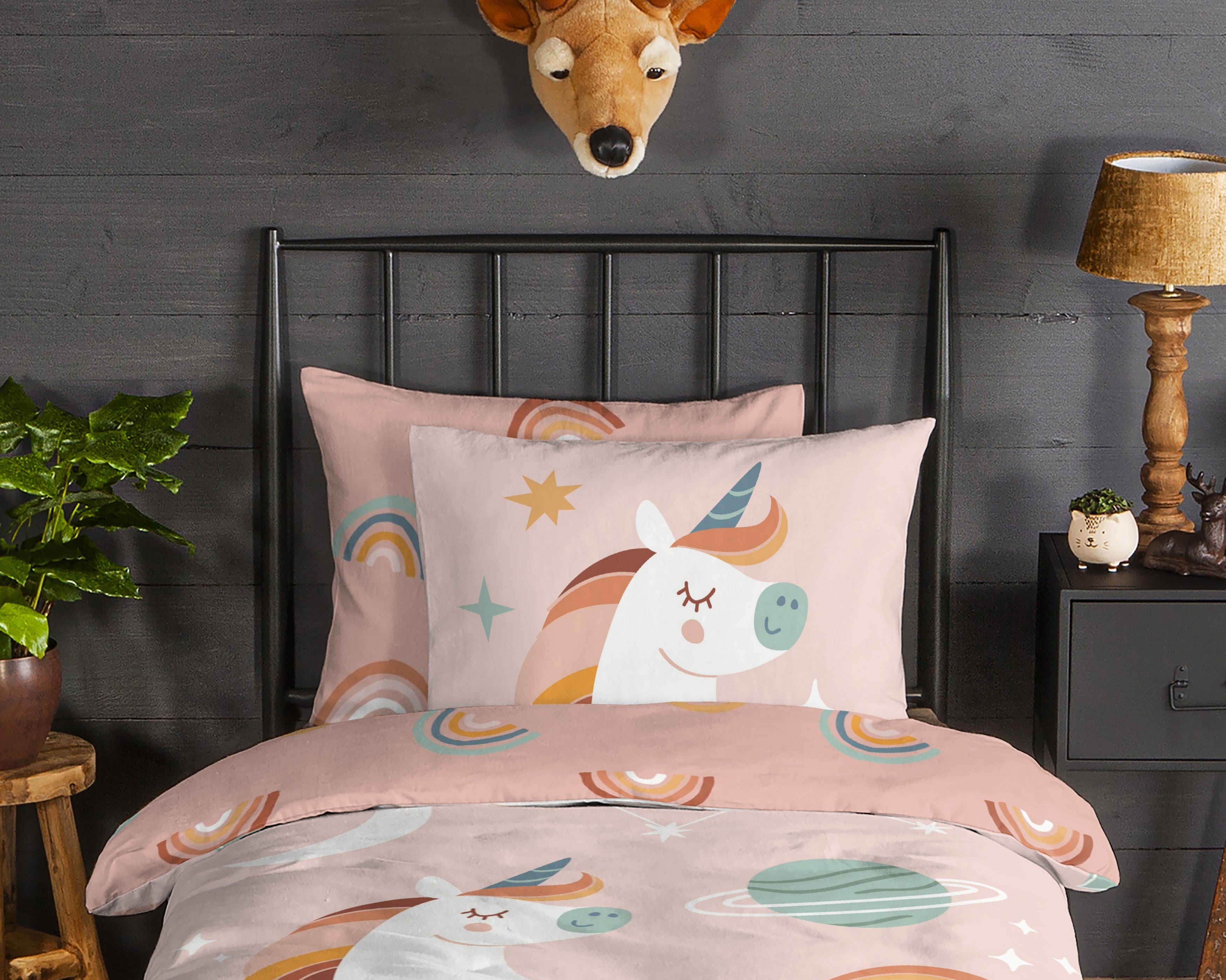 Good Morning Bettbezug Flanell Unidance Pink
