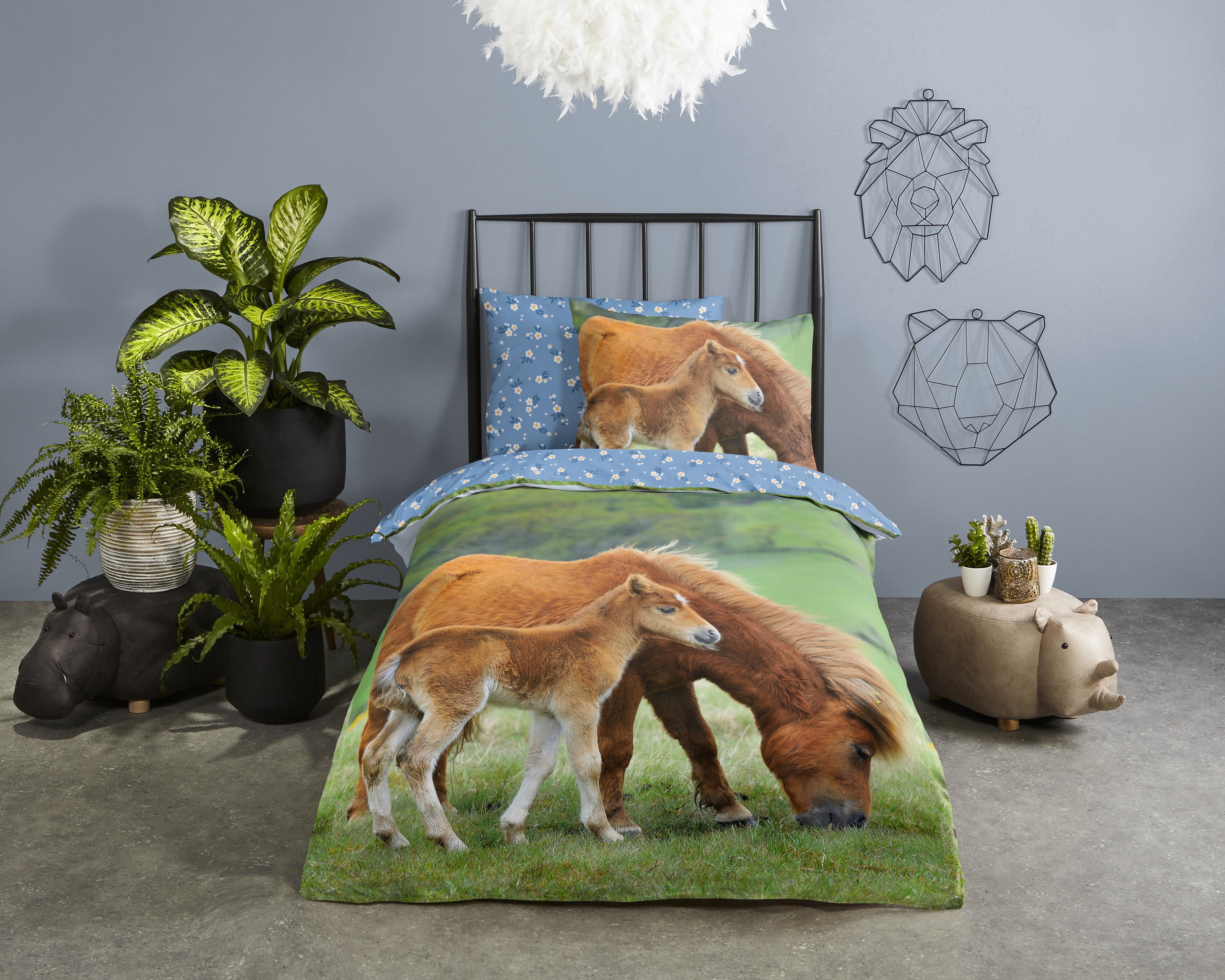 Good Morning Housse de Couette Coton Regine Multi