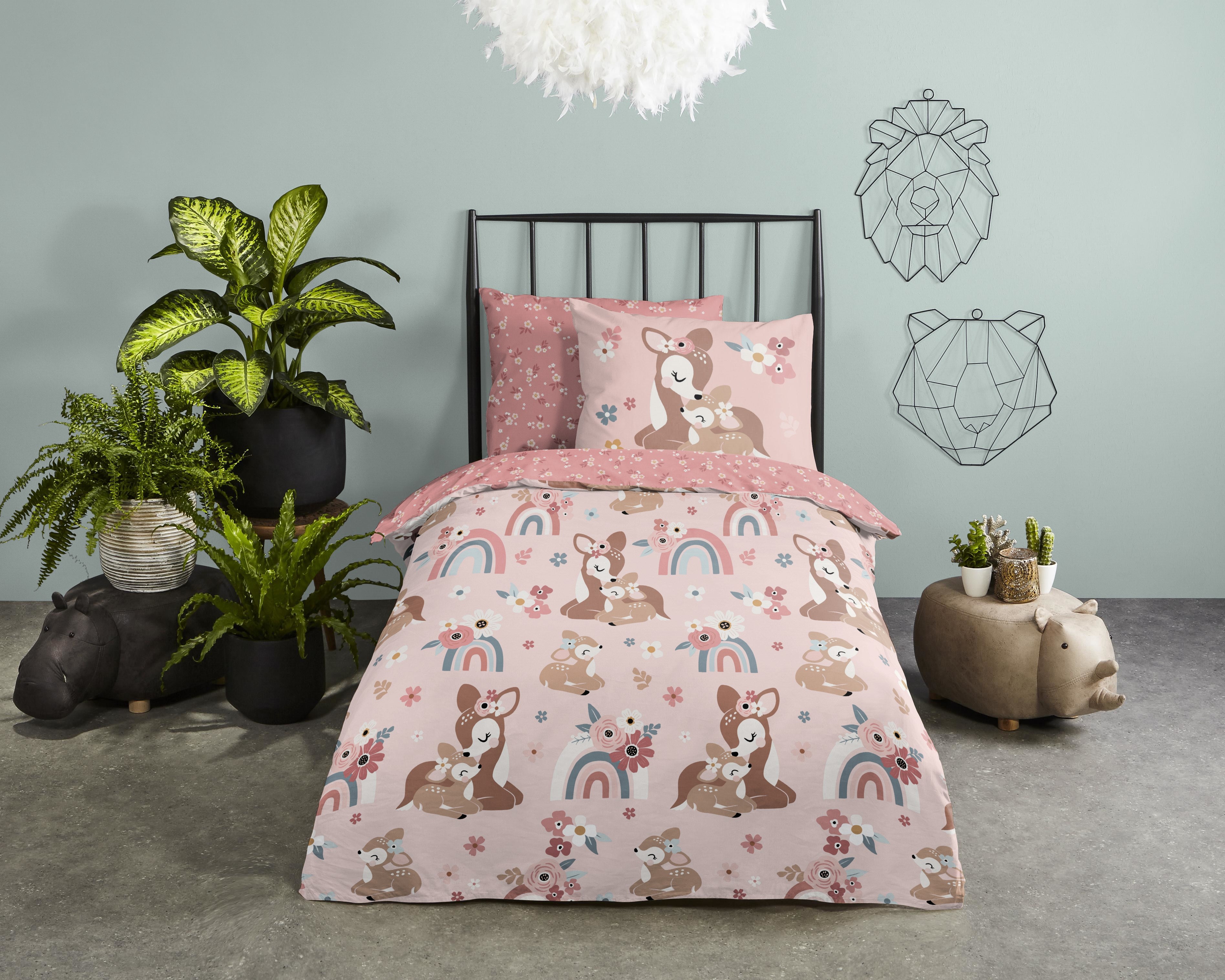 Housse de Couette Good Morning Coton Bibi Rose