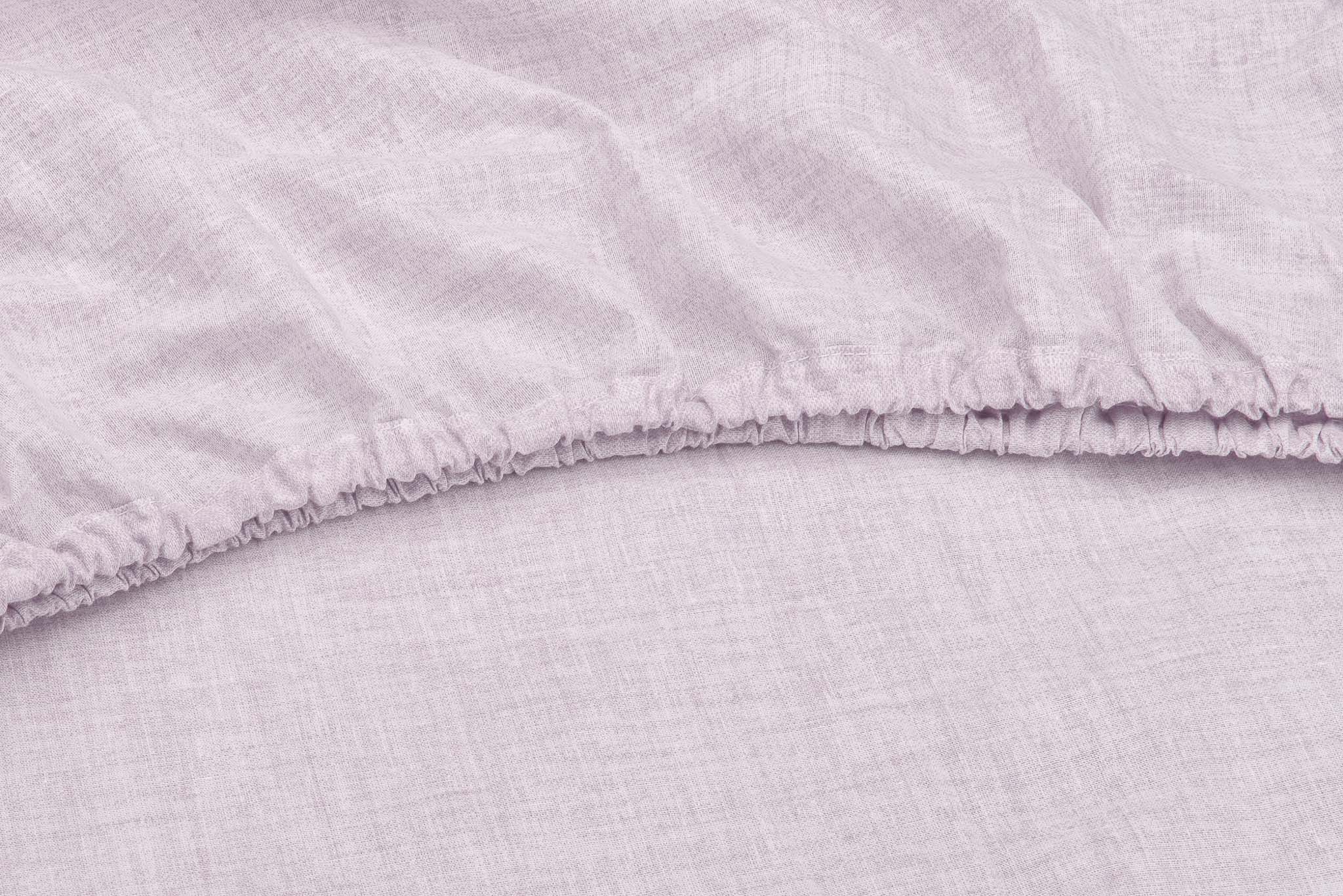 Zo Home hoeslaken Lino Grey Lilac katoen