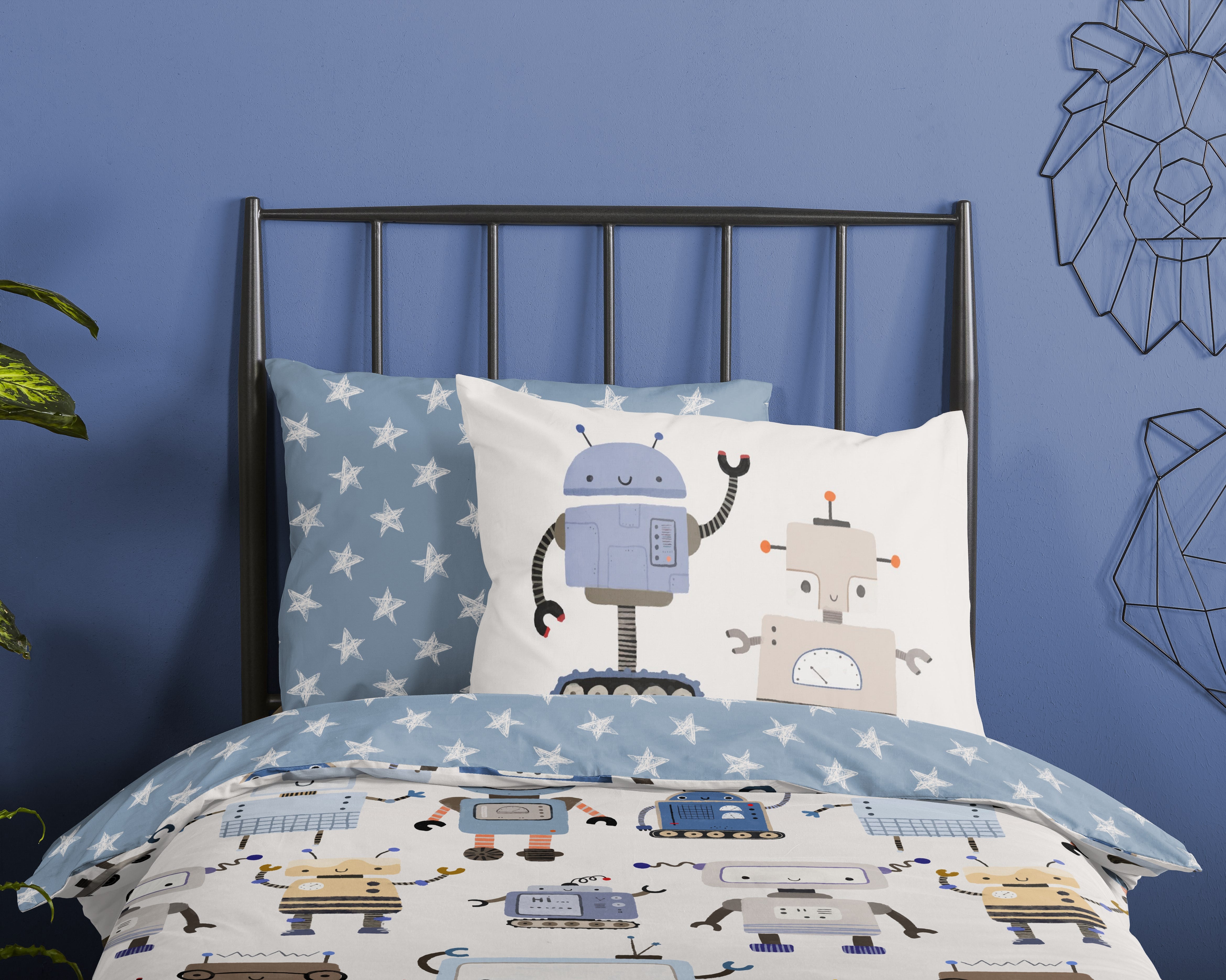 Good Morning Housse de Couette Coton Robo Multi