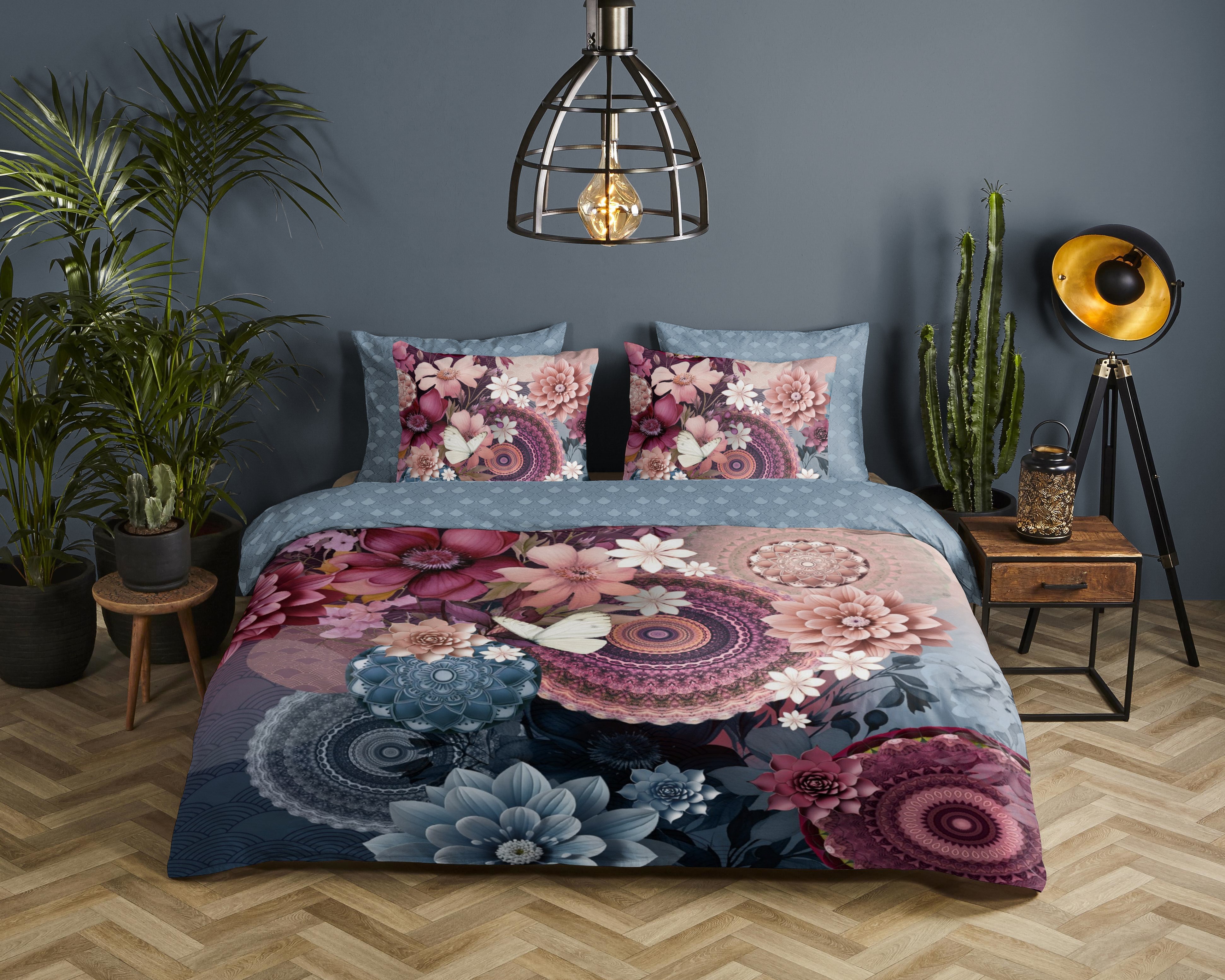 HIP Housse de couette en satin Asher - Multicolore