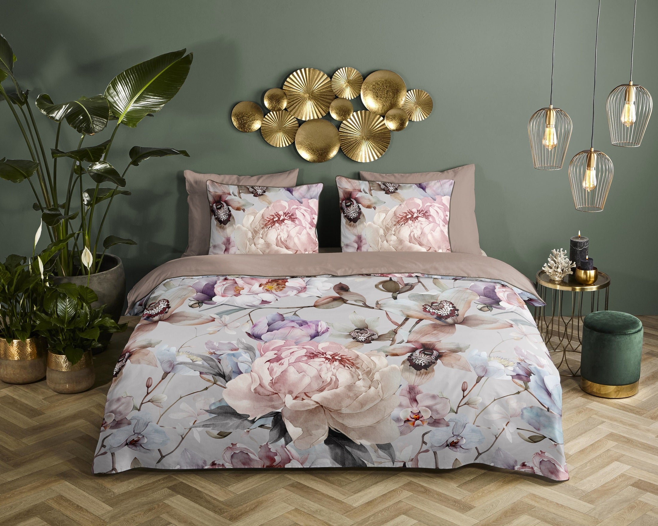 Descanso Dekbedovertrek Satijn Colinda - Grey