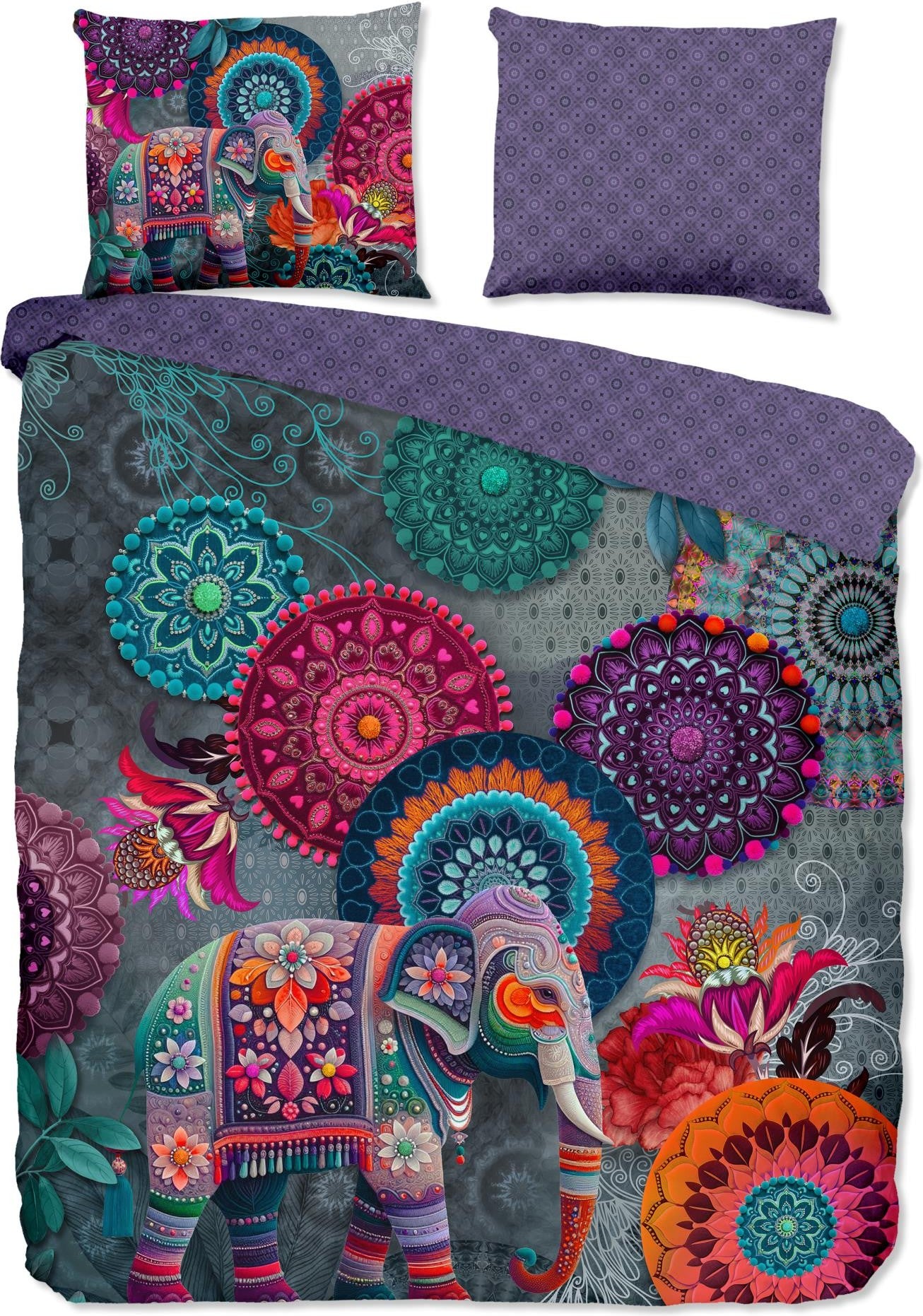 HIP Dekbedovertrek Satijn Abhay - Purple