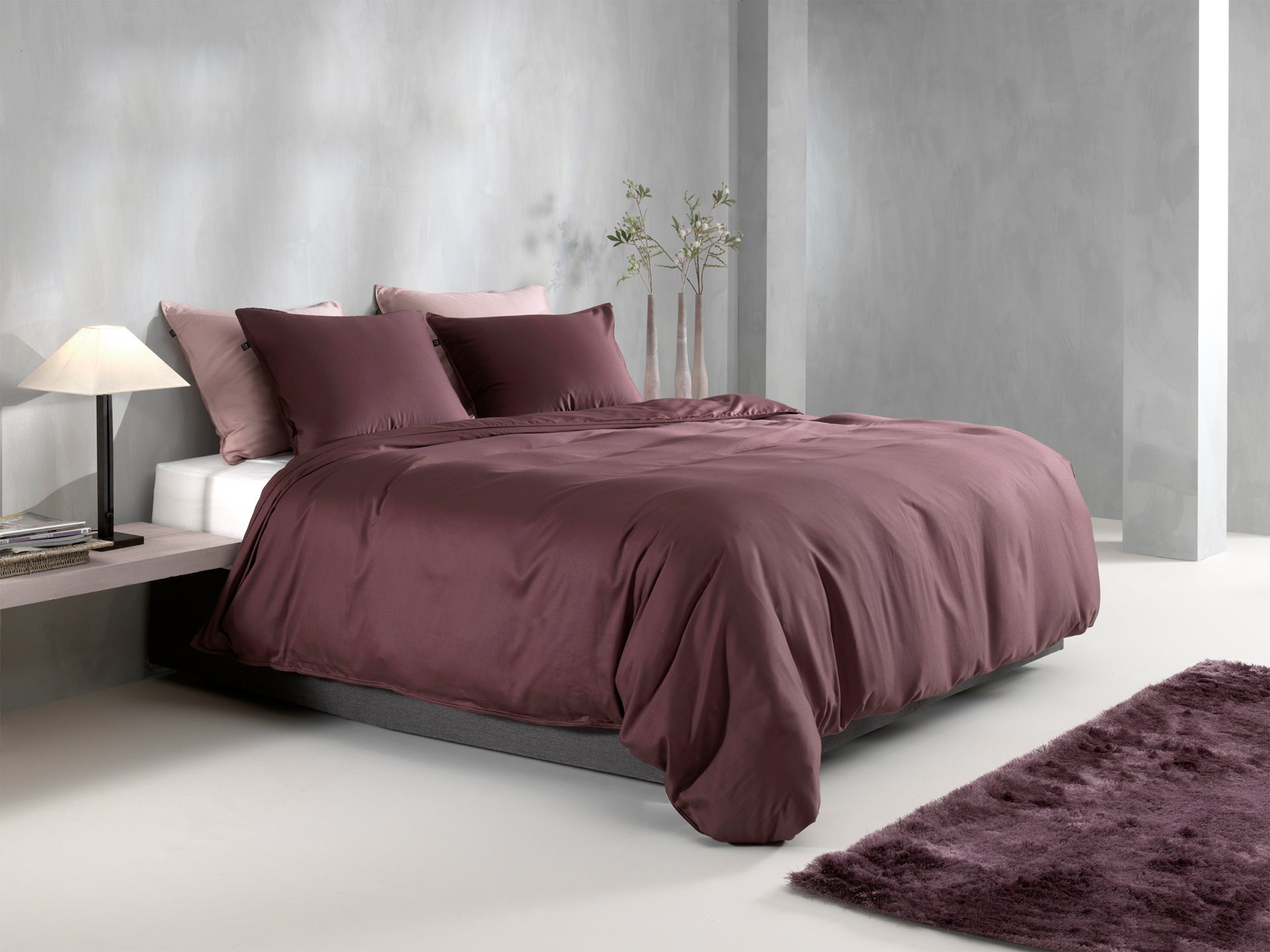 Zo Home dekbedovertrek Satinado Mauve Lilac katoen-satijn