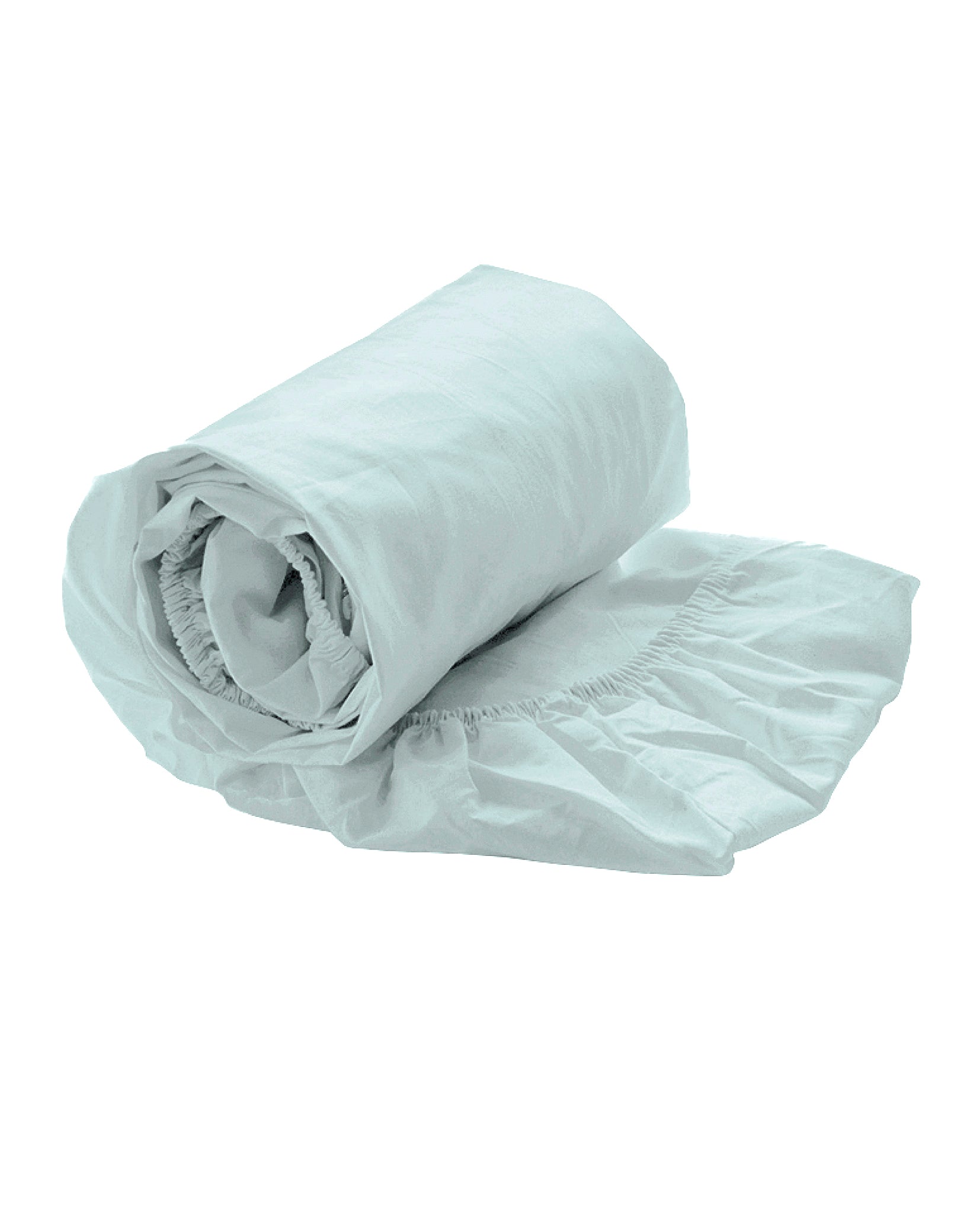 Yellow hoeslaken Percale Whispering Blue katoen percale