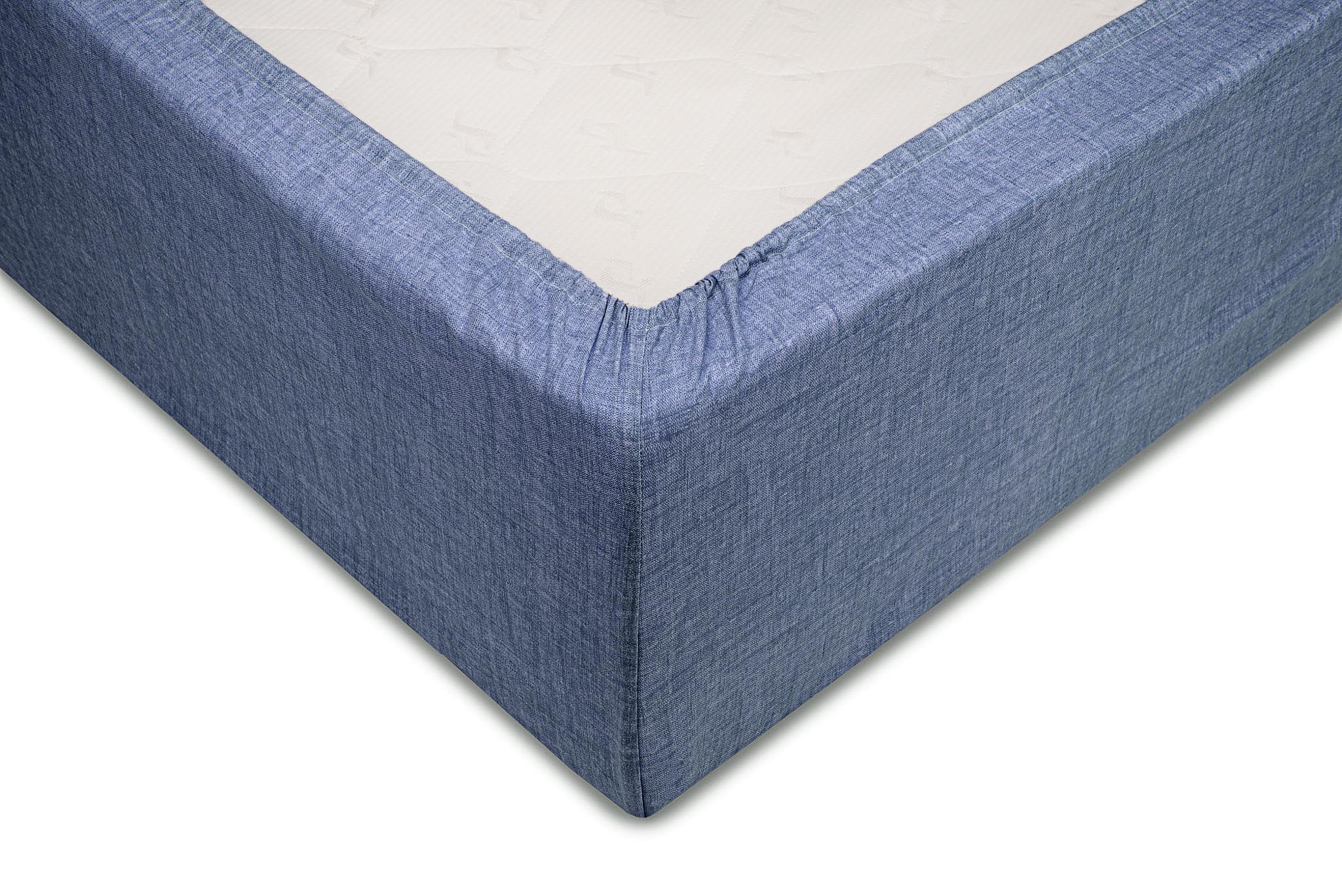 Zo Home hoeslaken Lino Bonnet Blue katoen