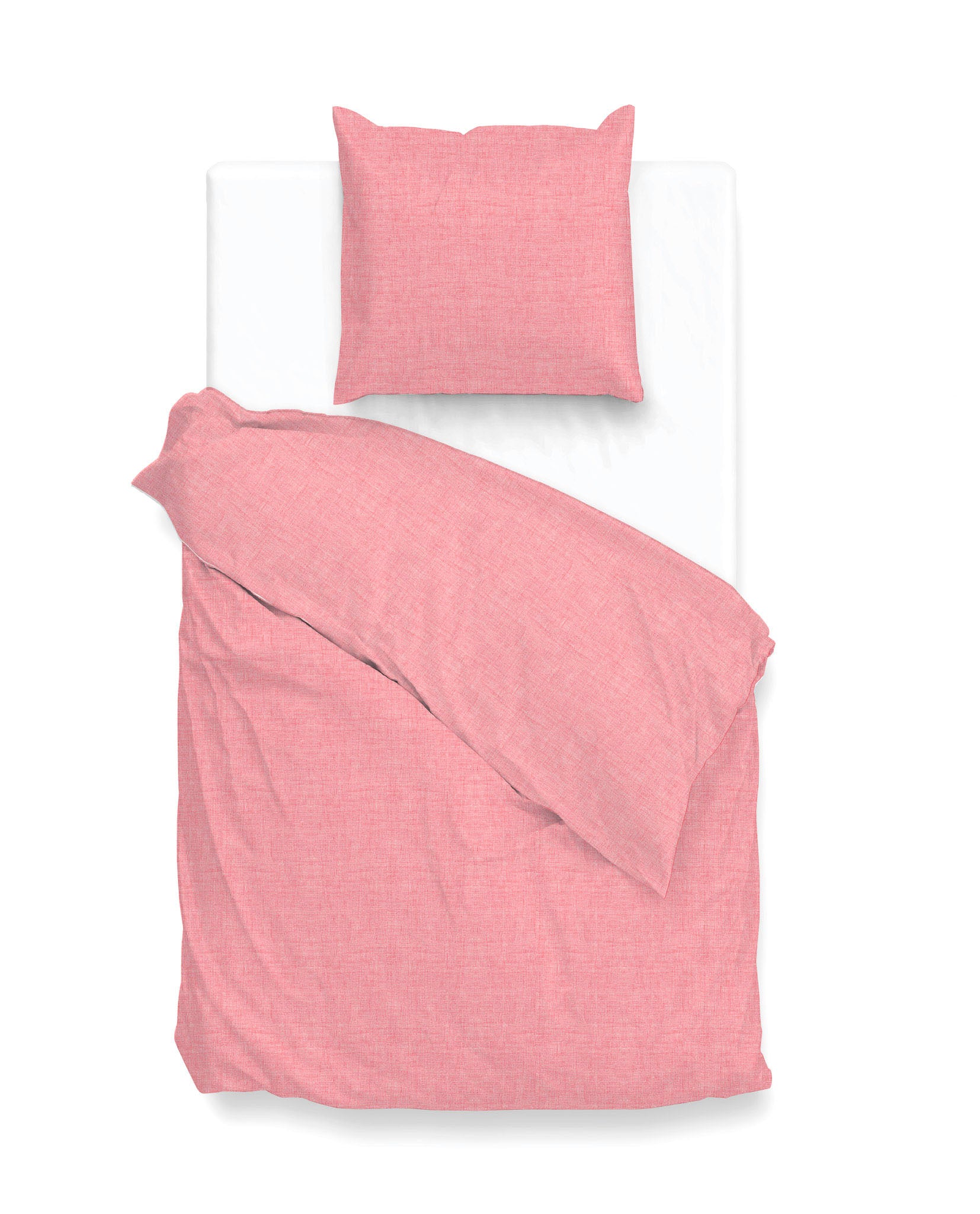 Zo Home dekbedovertrek Lino Shell Red katoen