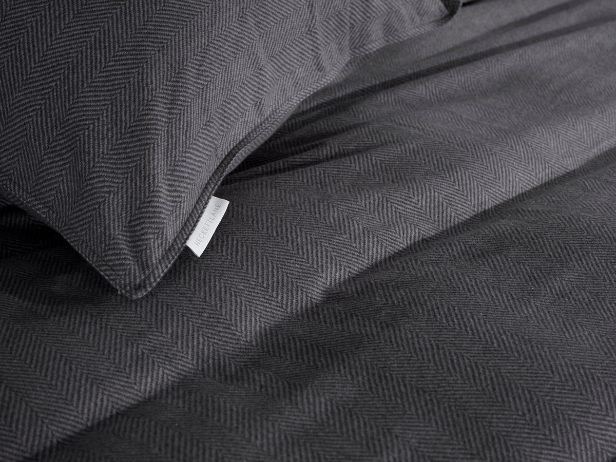 Heckettlane dekbedovertrek Spina Anthracite flanel