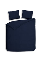 Heckettlane dekbedovertrek Spina Dark Blue flanel