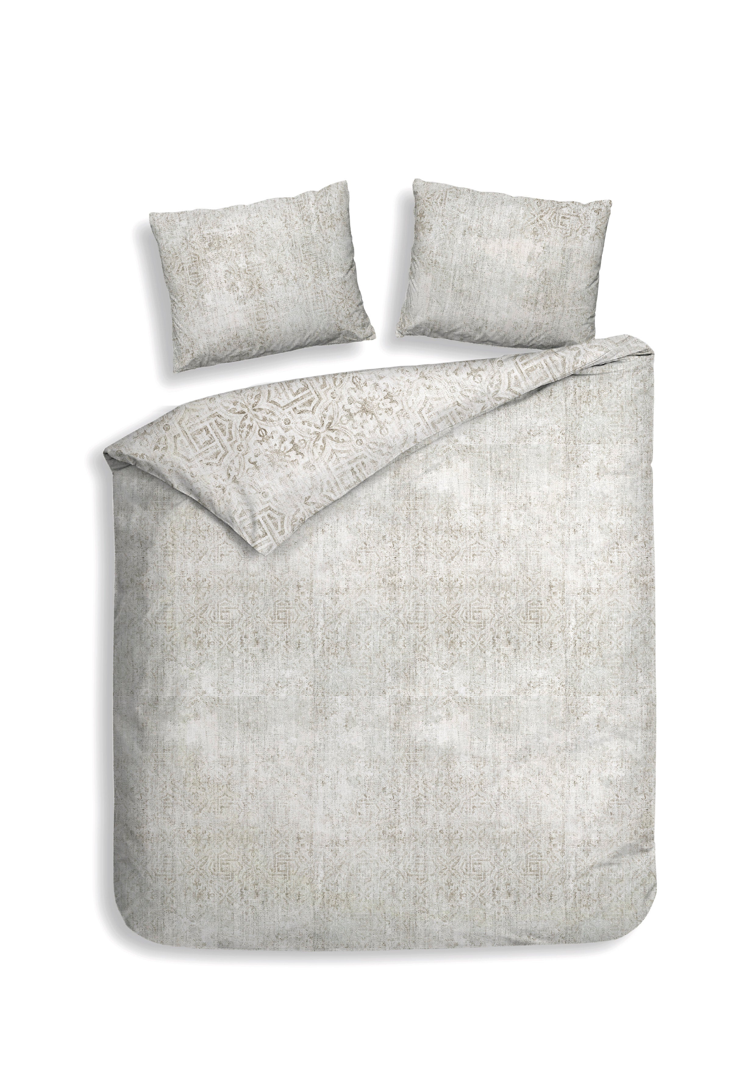 Heckettlane dekbedovertrek Emeralda Beige katoen-satijn