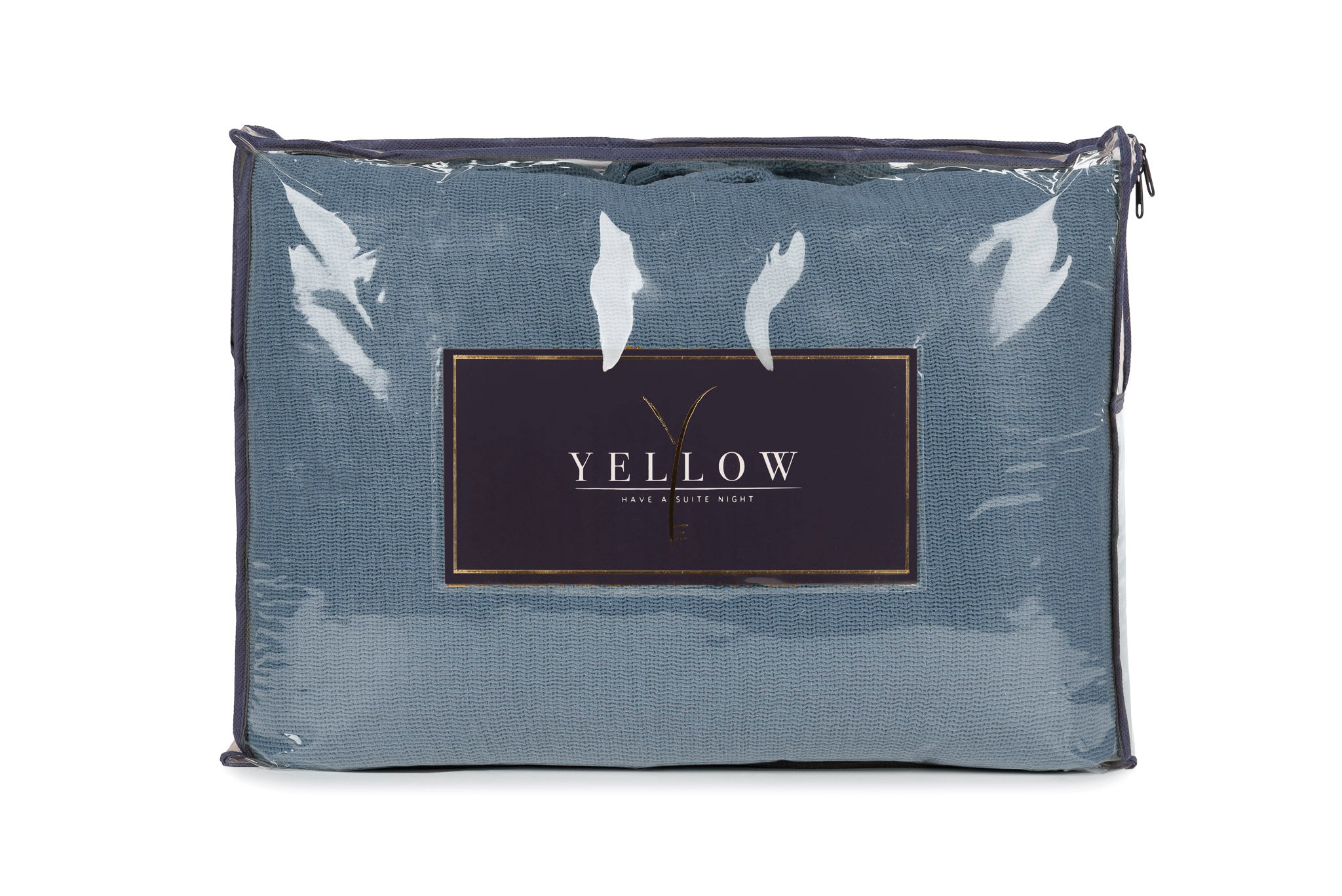 Yellow plaid ICA Pacific Blue katoen