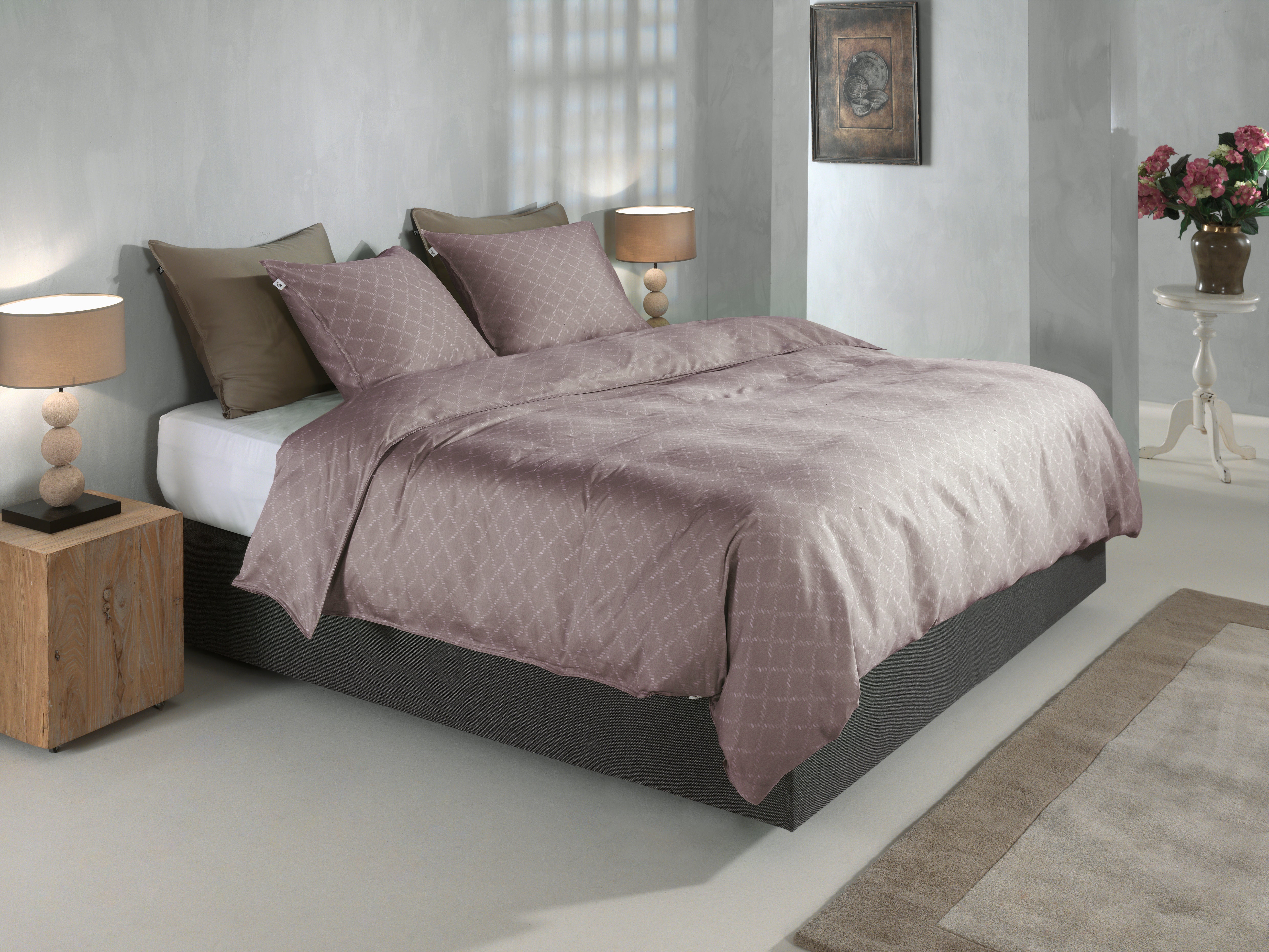 Zo Home dekbedovertrek Linea di Satinado Purple Dove katoen-satijn