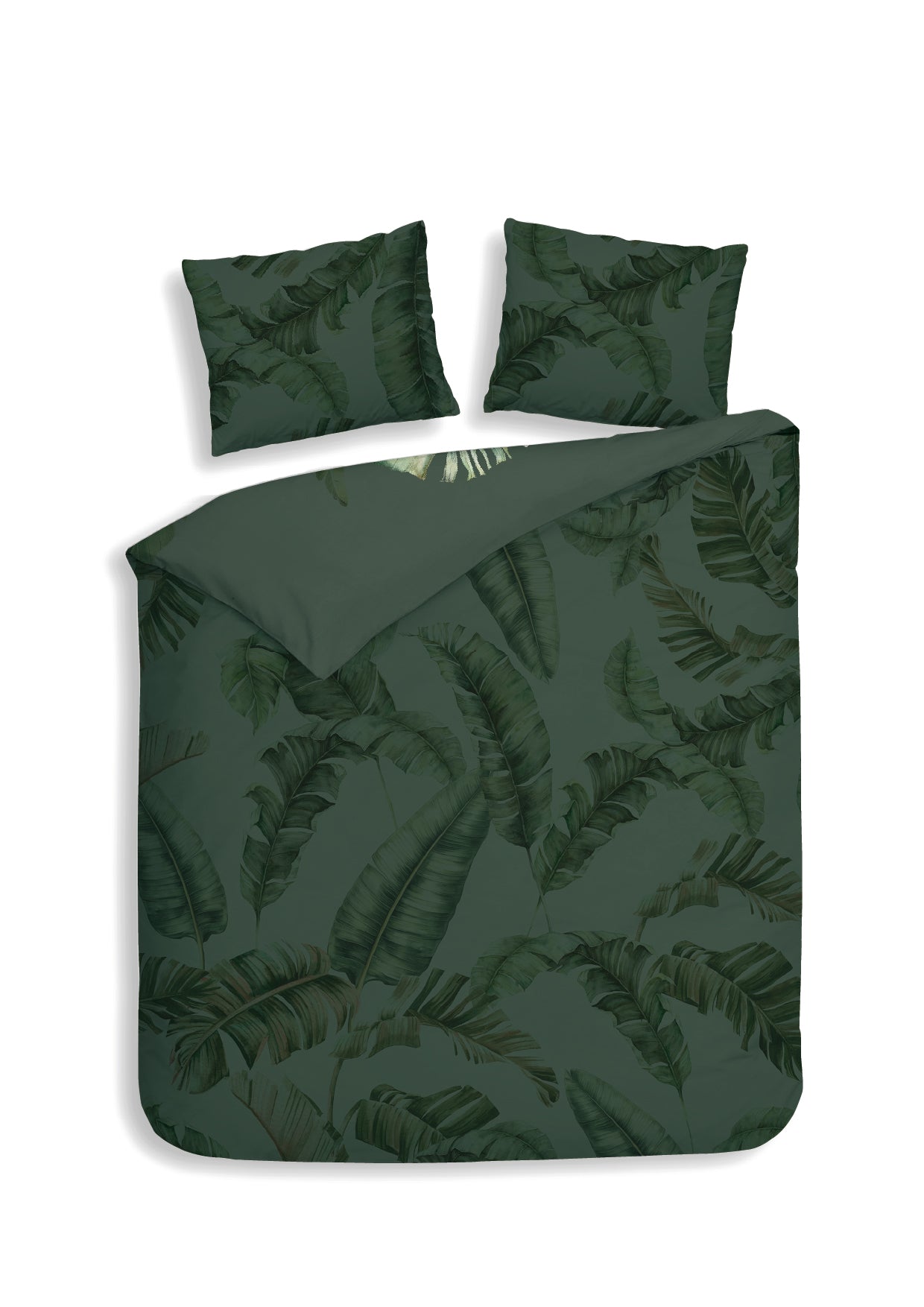 Heckettlane dekbedovertrek Sarani Forest Green katoen-satijn