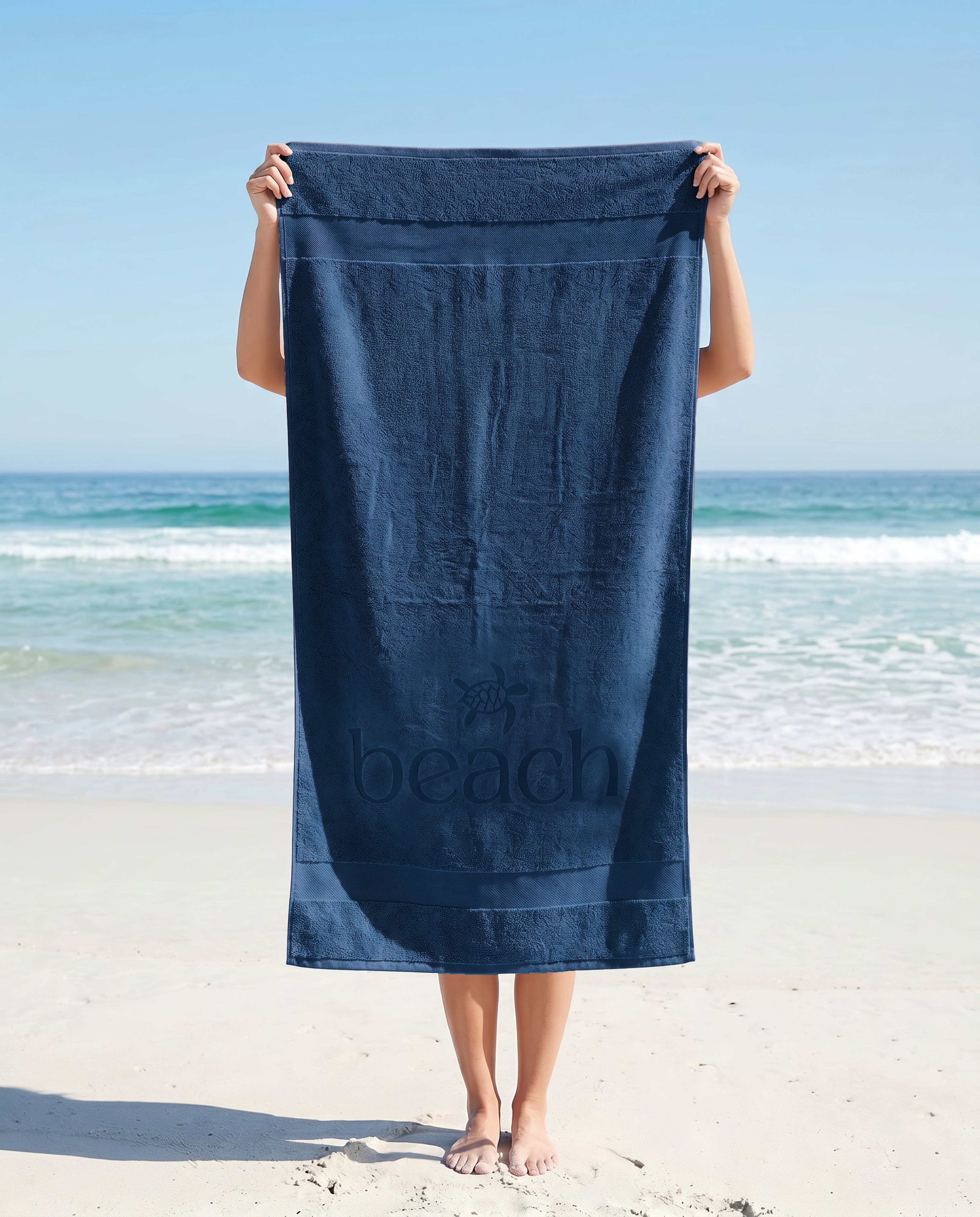 Zo Home strandlaken Turtle Beach Navy Blue