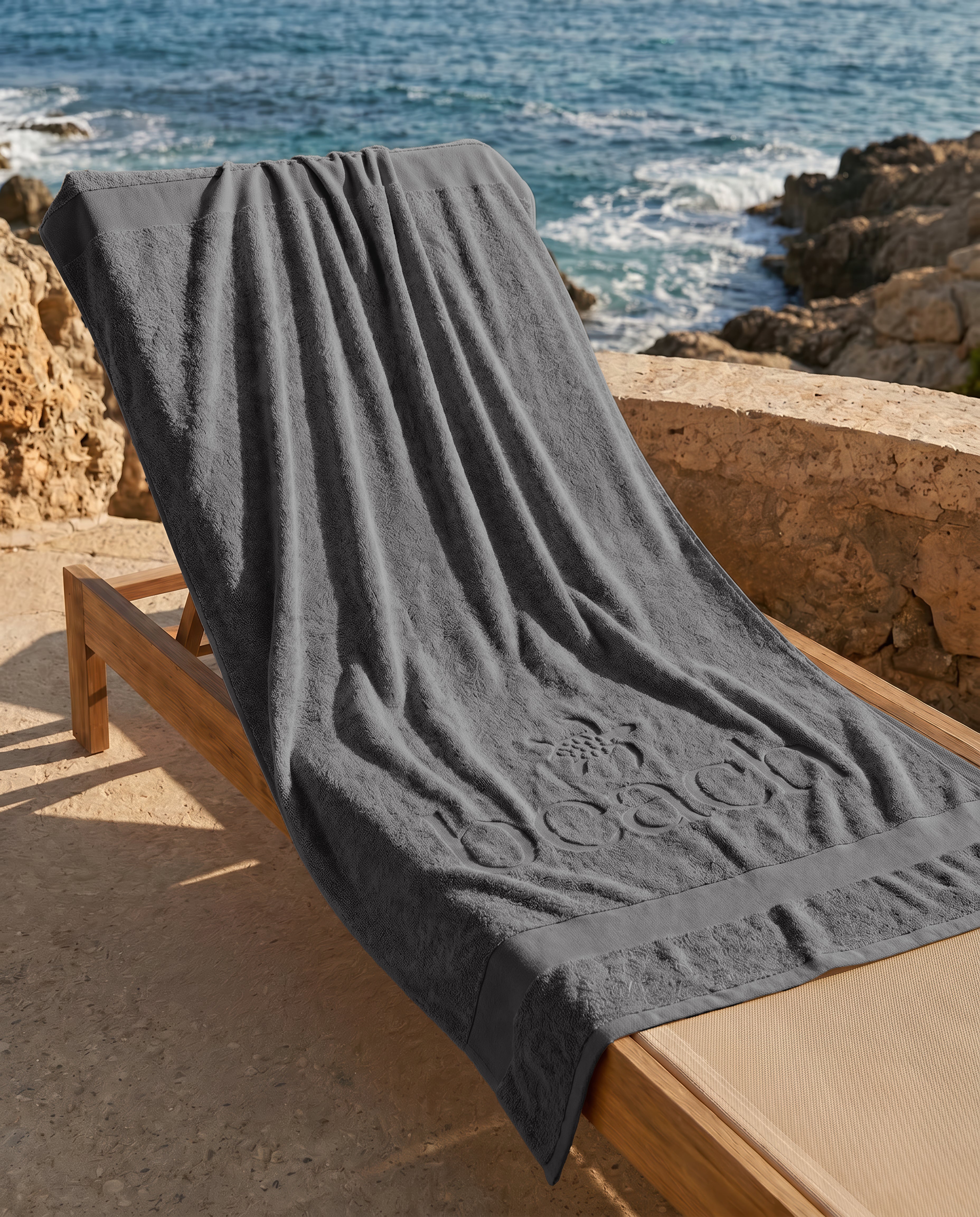 Zo Home strandlaken Turtle Beach Grey