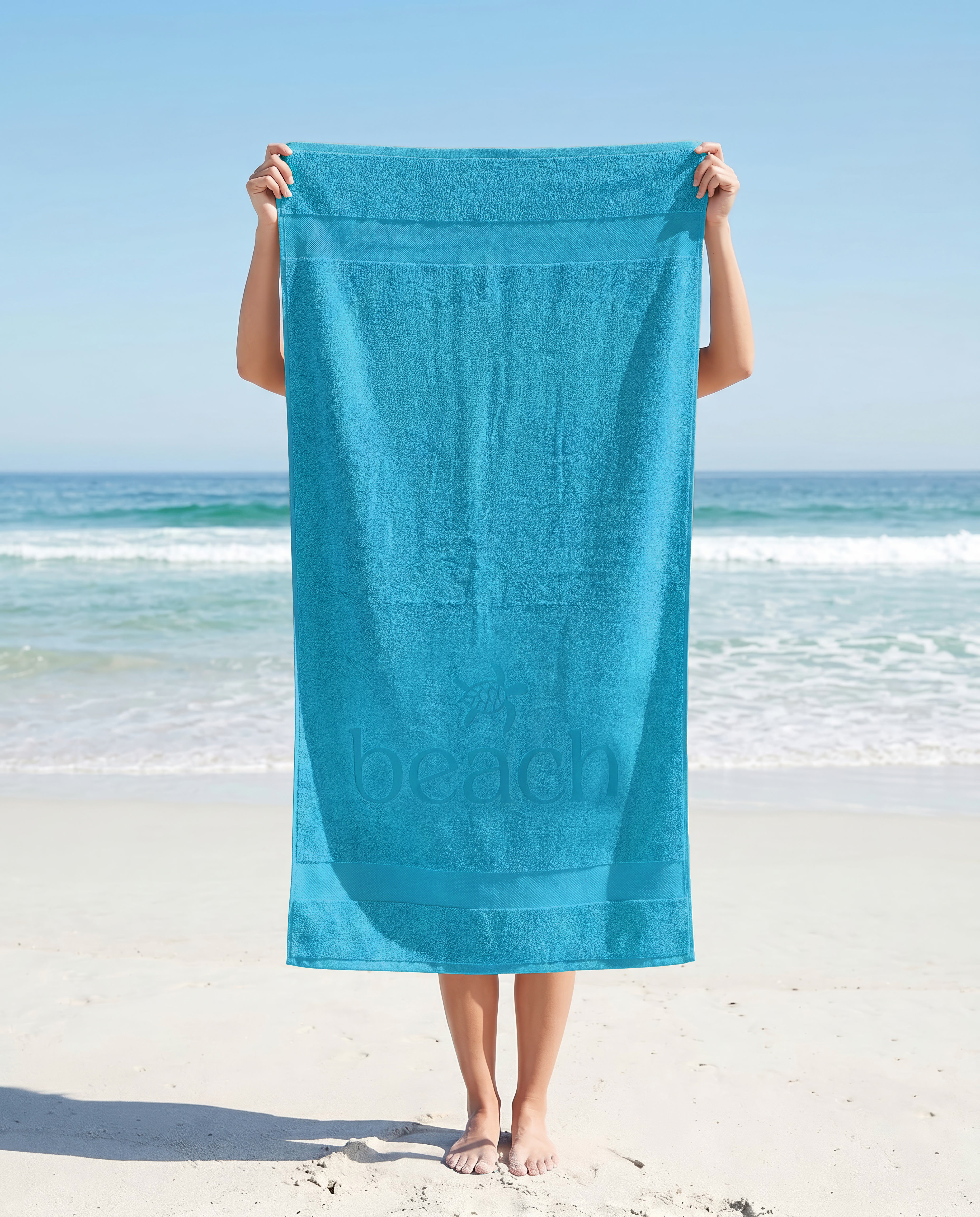 Zo Home strandlaken Turtle Beach Light Blue