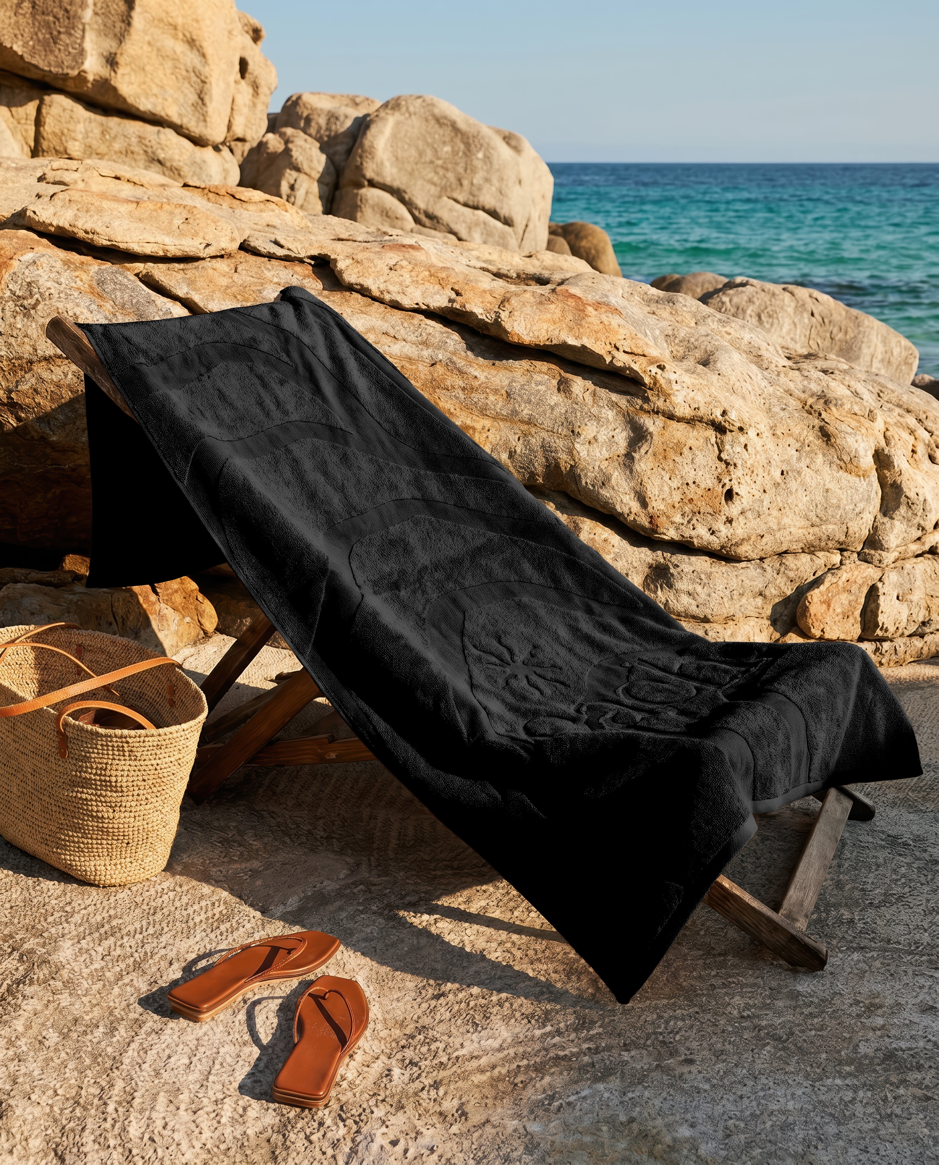 Zo Home strandlaken Lazy Beach Black