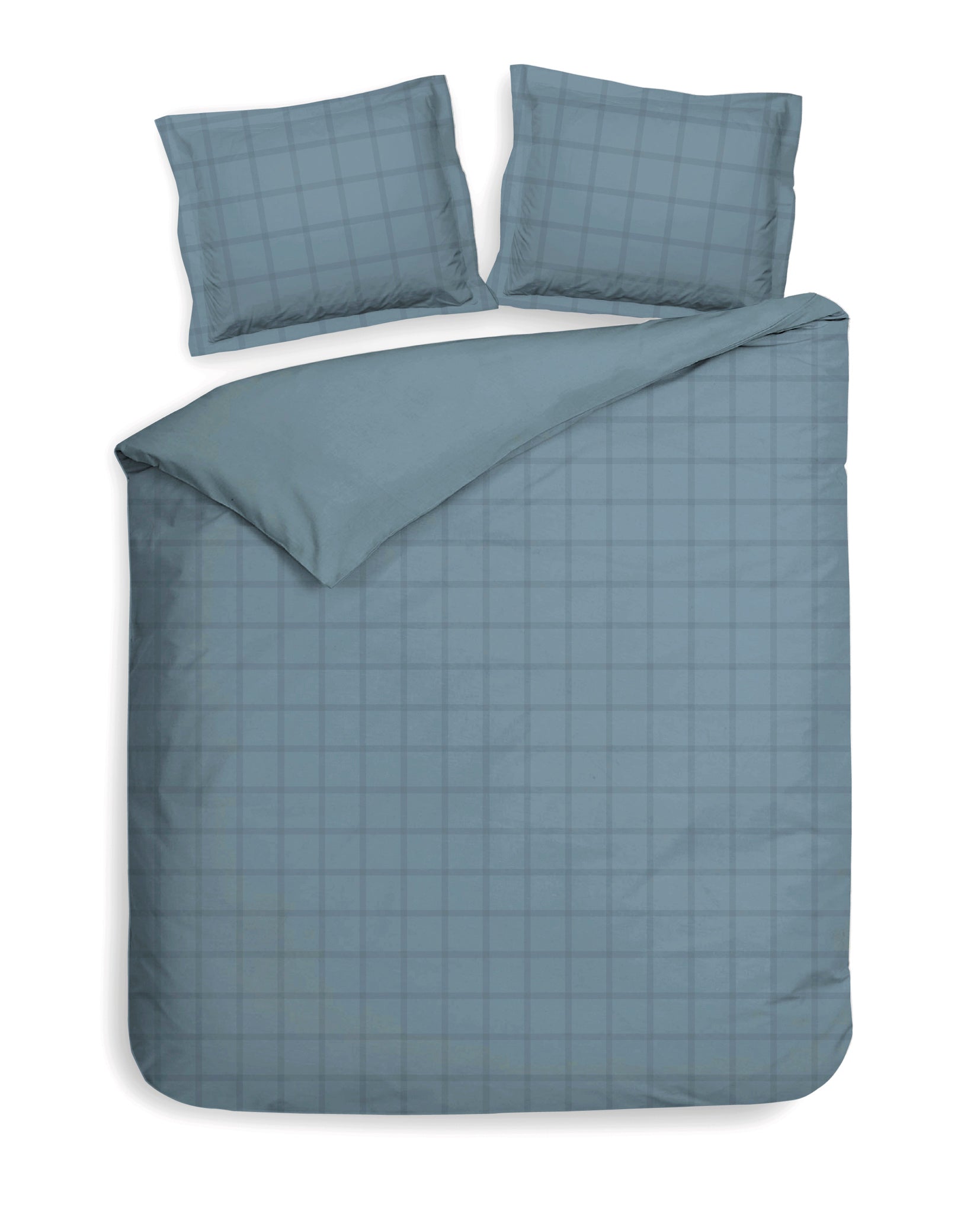 Heckettlane dekbedovertrek Diamante Colonial Blue katoen-satijn