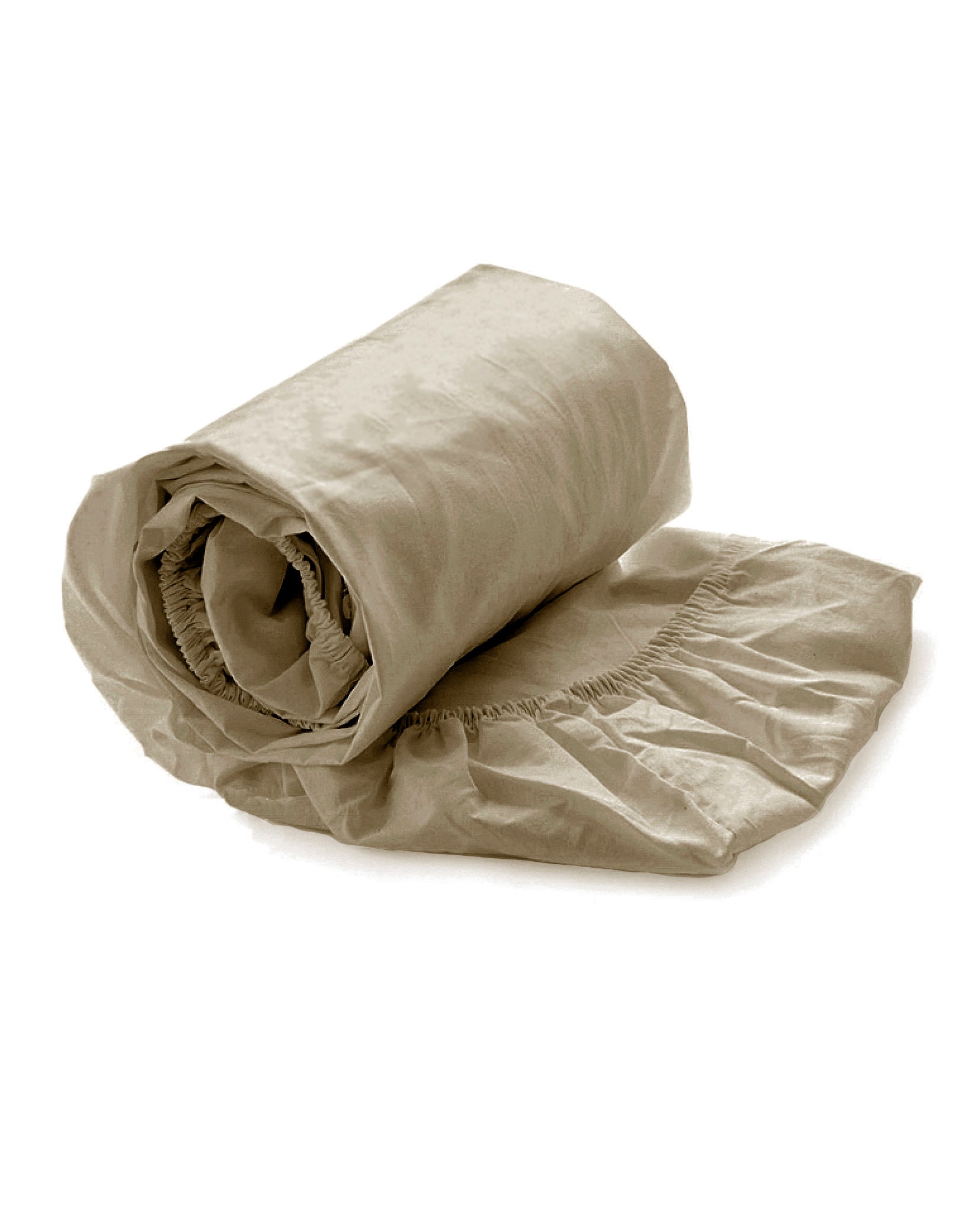 Yellow hoeslaken Percale Safari Sand katoen percale