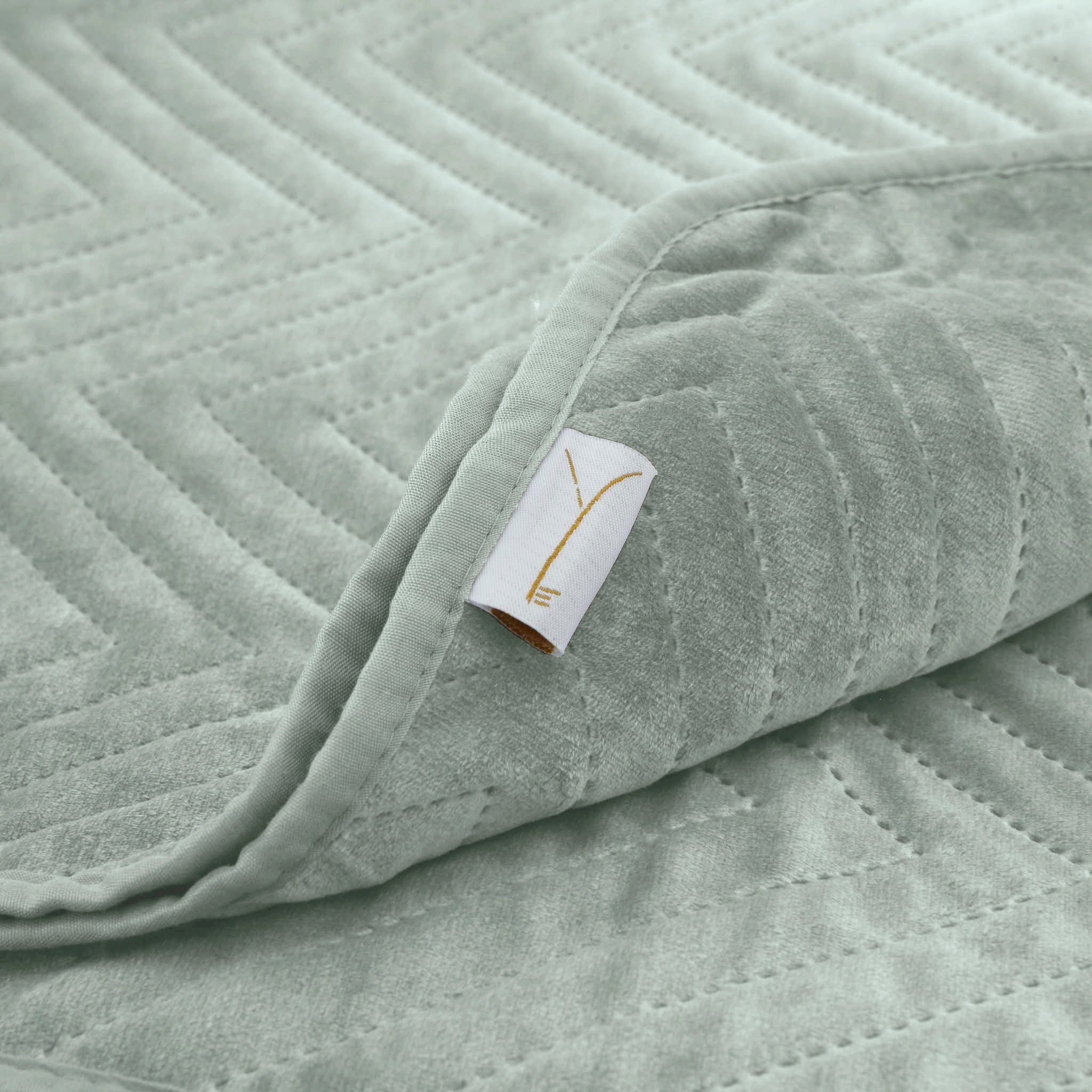 Yellow bedsprei Madeline Laurel Green polyester