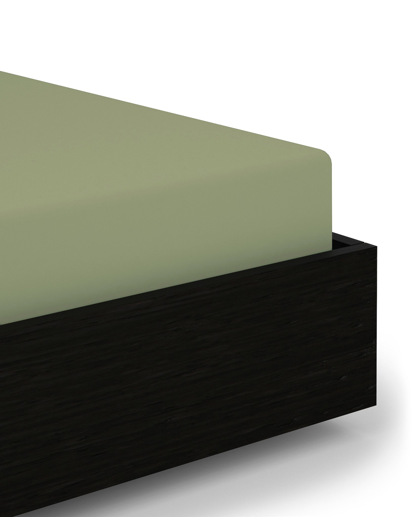 Heckettlane hoeslaken Elementi Laurel Green satijn