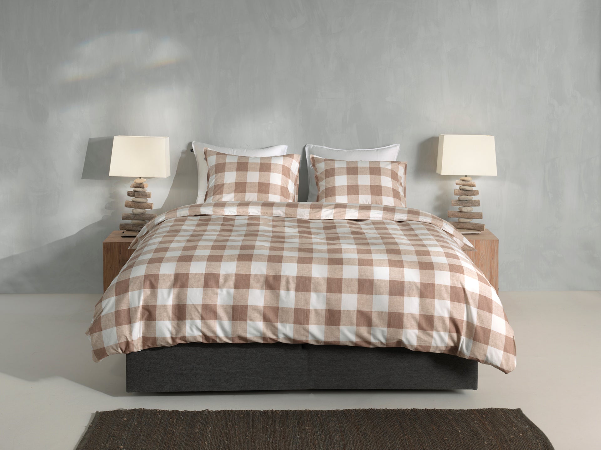 Zo Home dekbedovertrek Quattro Di Lino Sandy Beige katoen