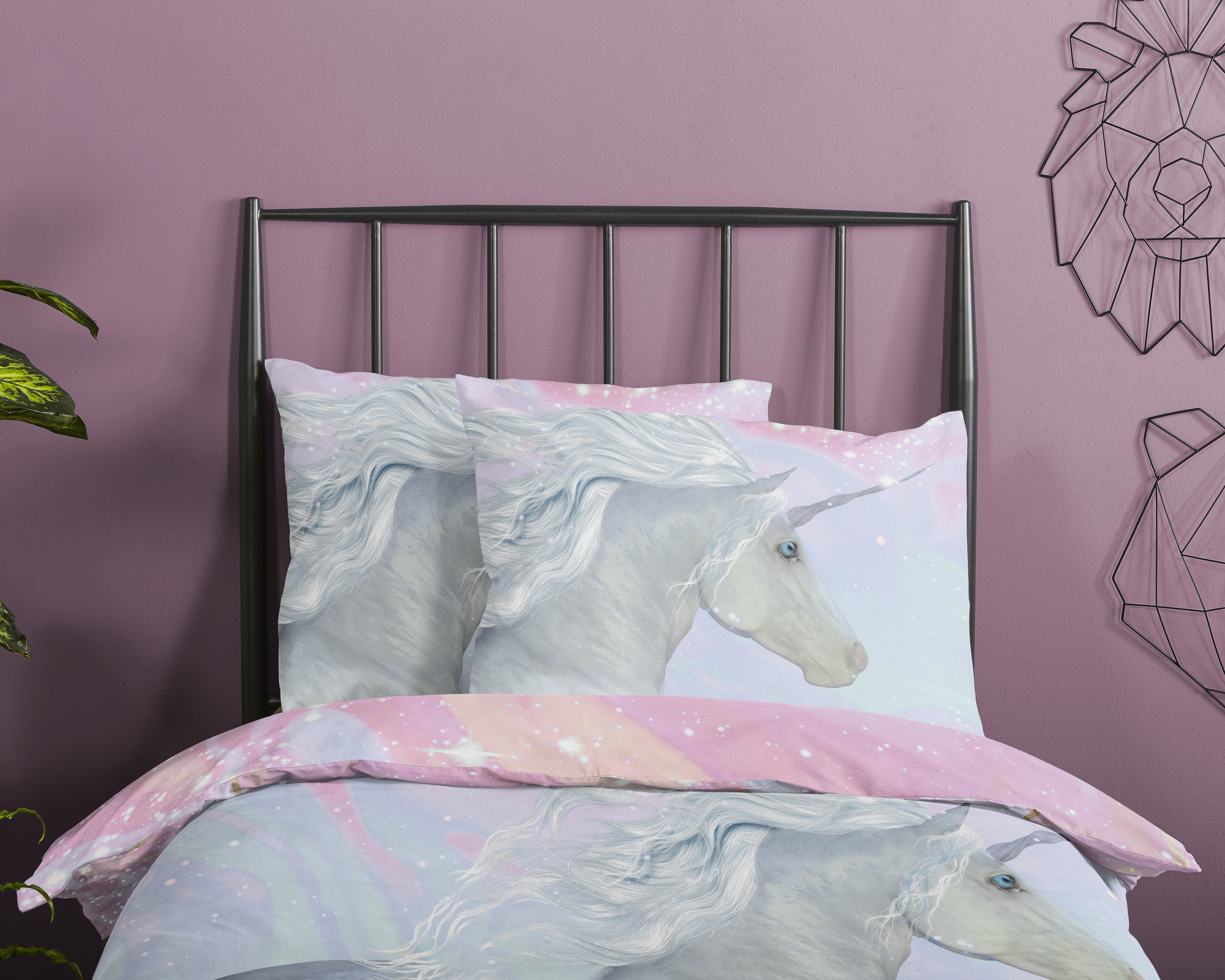 Good Morning Bettbezug Baumwolle Einhorn Multi