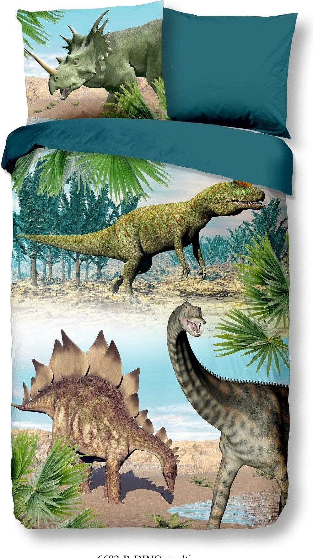 Good Morning Bettbezug Baumwolle Dino Multi