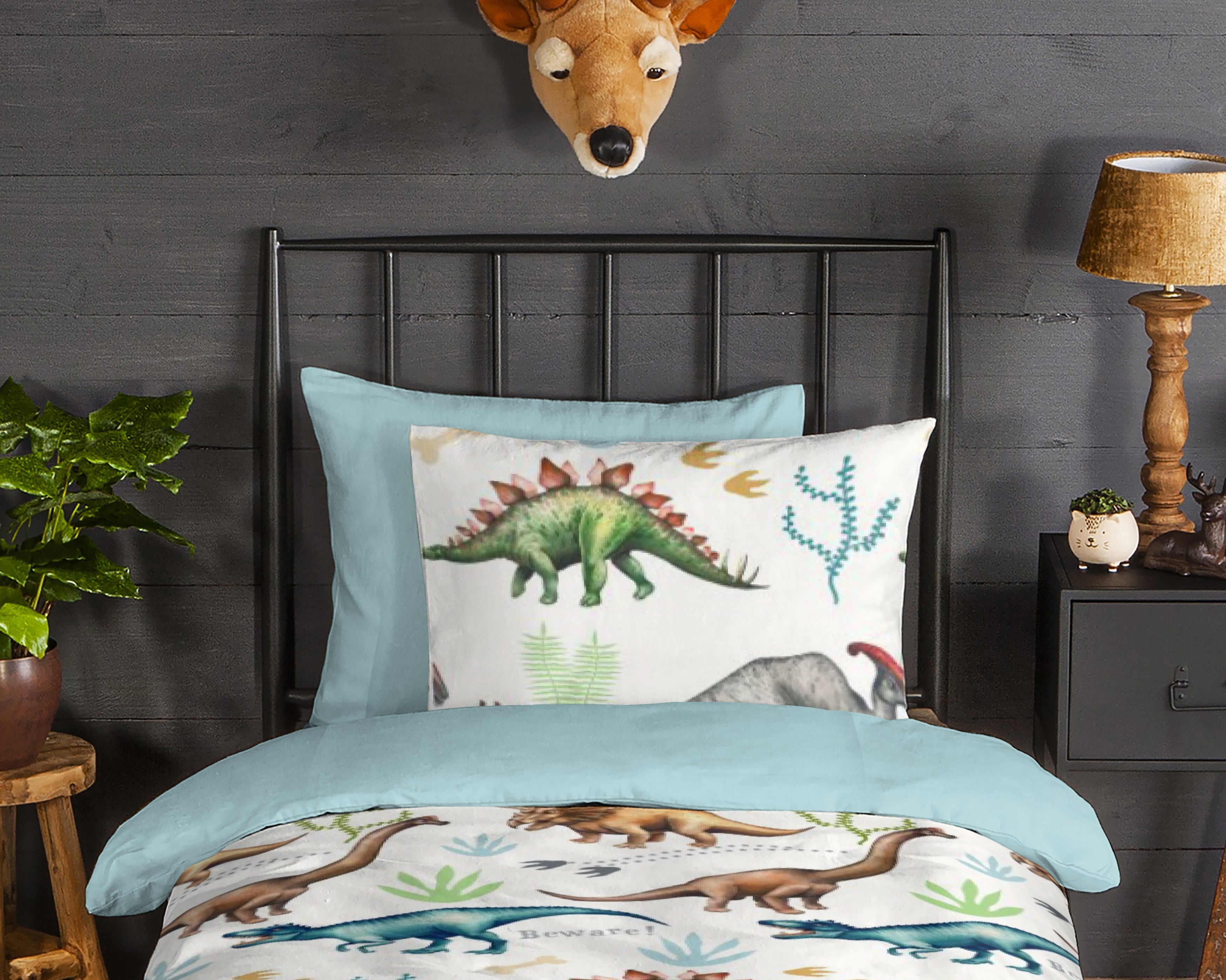 Good Morning Bettbezug Flanell Dino Multi