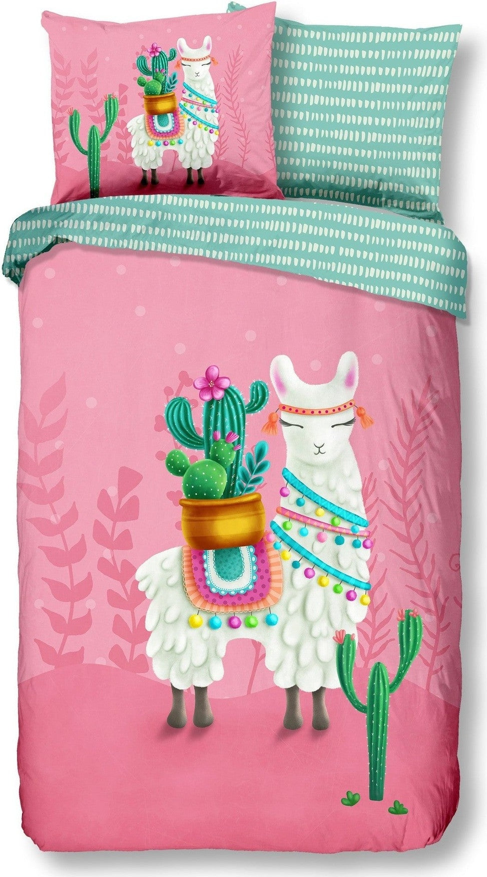 Good Morning Dekbedovertrek Katoen Lalama Roze