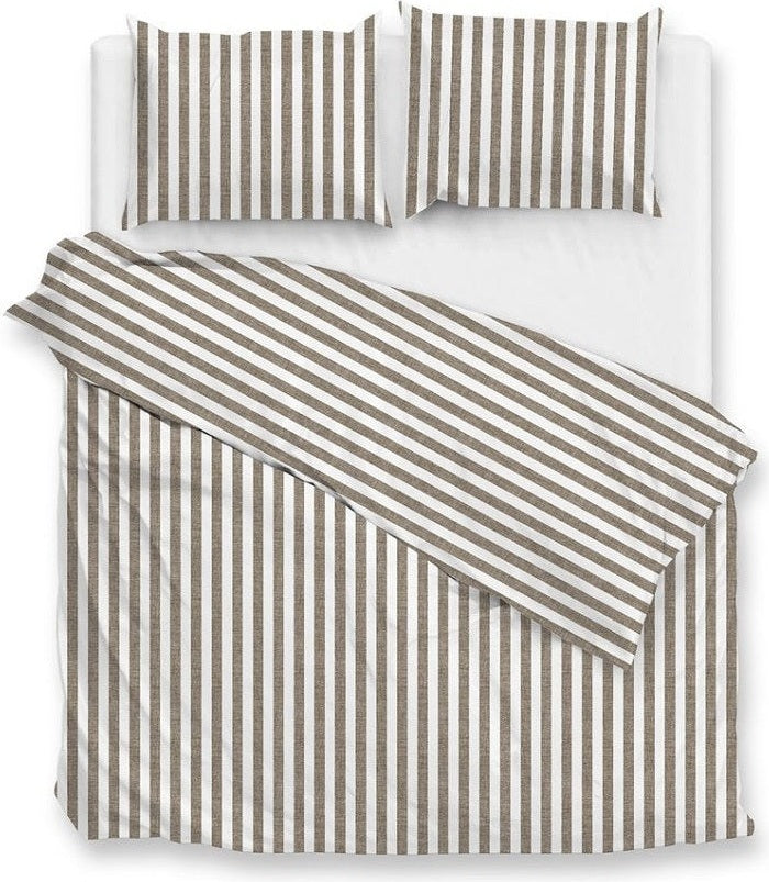 Zo Home Bettbezug Baumwolle Banda di Lino Palm Taupe