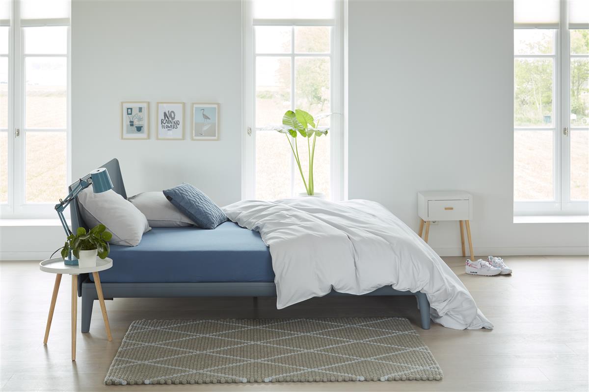 Beddinghouse split topper hoeslaken jersey blauw