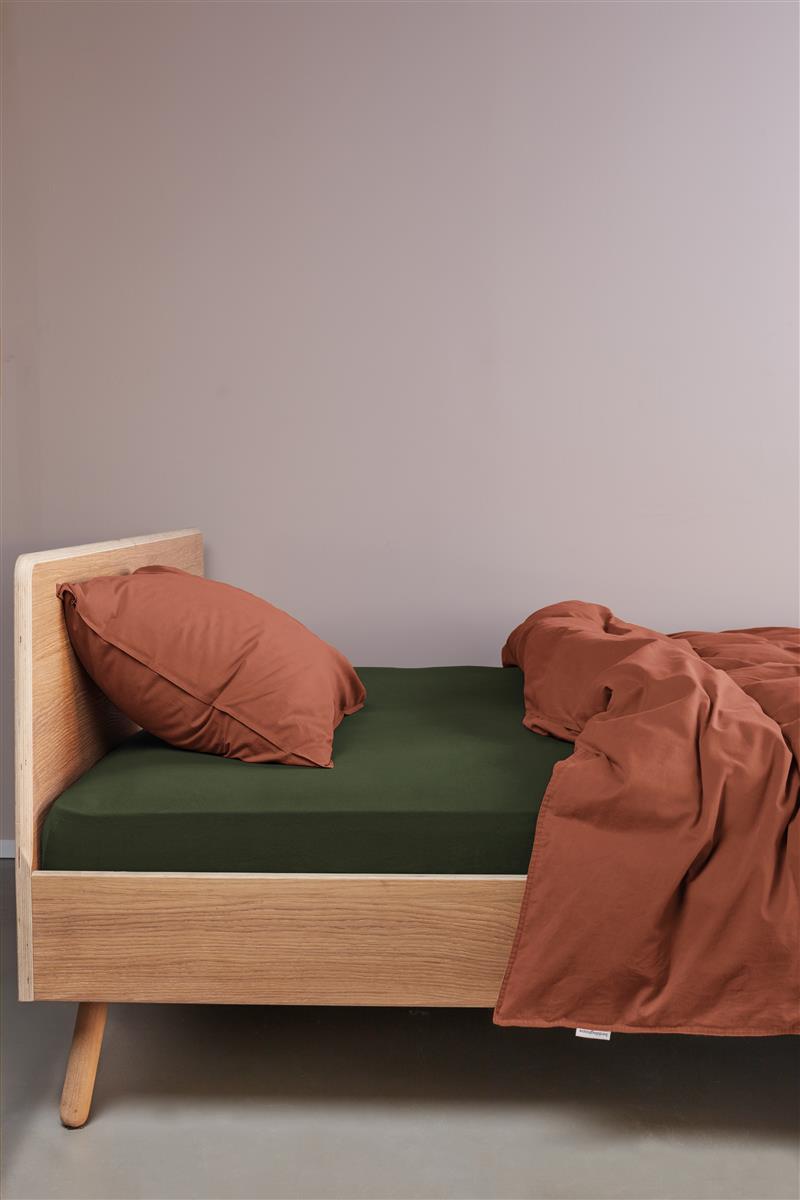 Beddinghouse split topper hoeslaken jersey donker groen