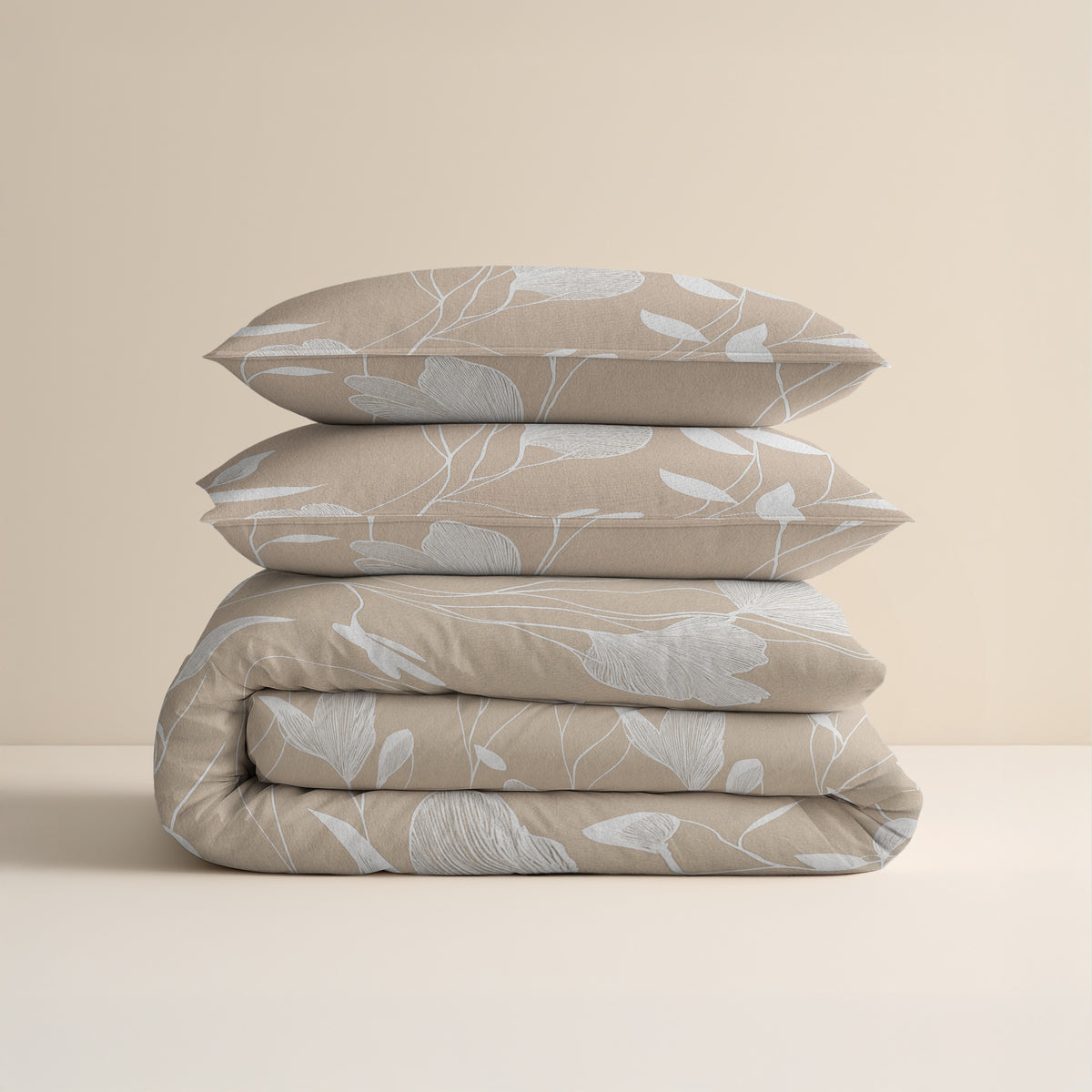Sleeptime Dekbedovertrek Flanel Serenity Beige/Zand